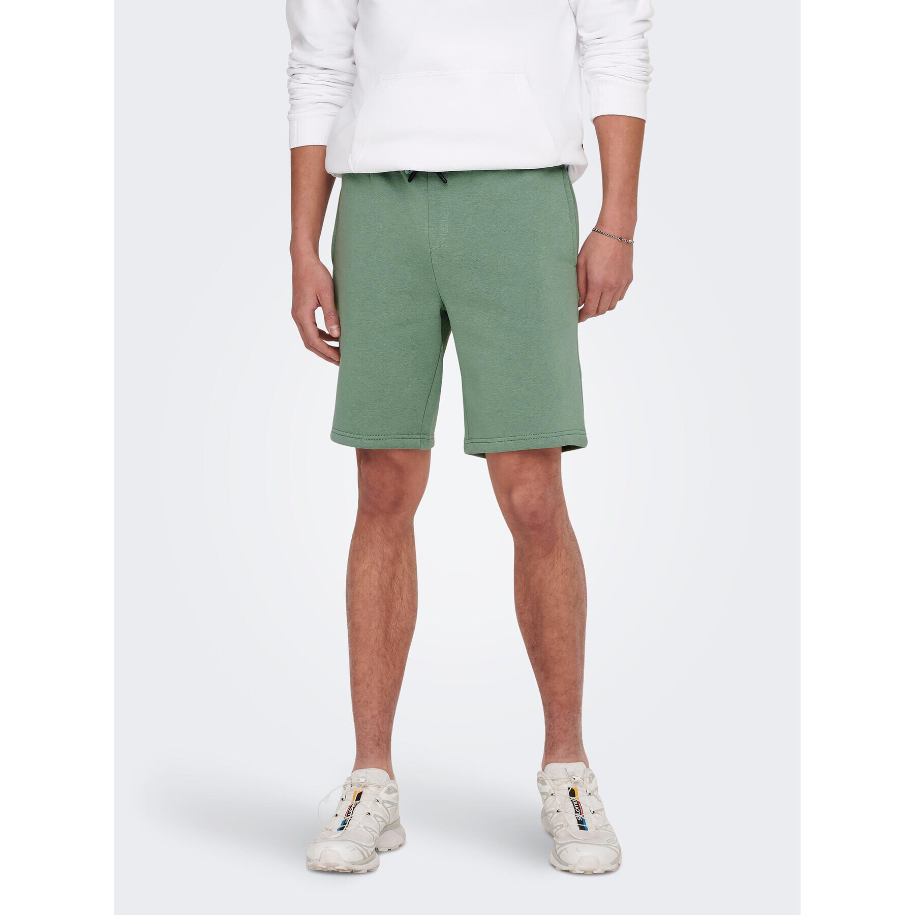 Only & Sons Pantaloni scurți sport 22019490 Verde Regular Fit - Pled.ro