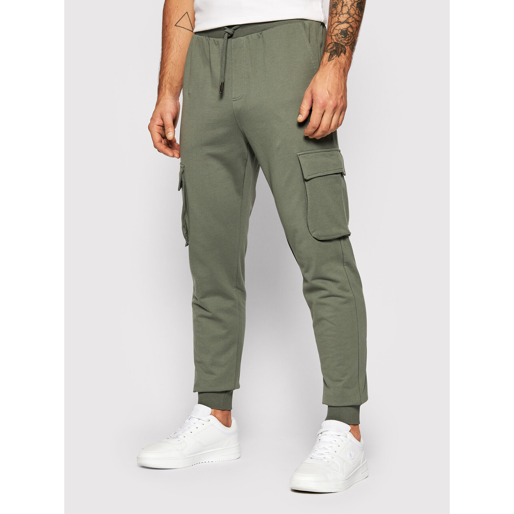 Only & Sons Pantaloni trening Kian 22019485 Verde Regular Fit - Pled.ro