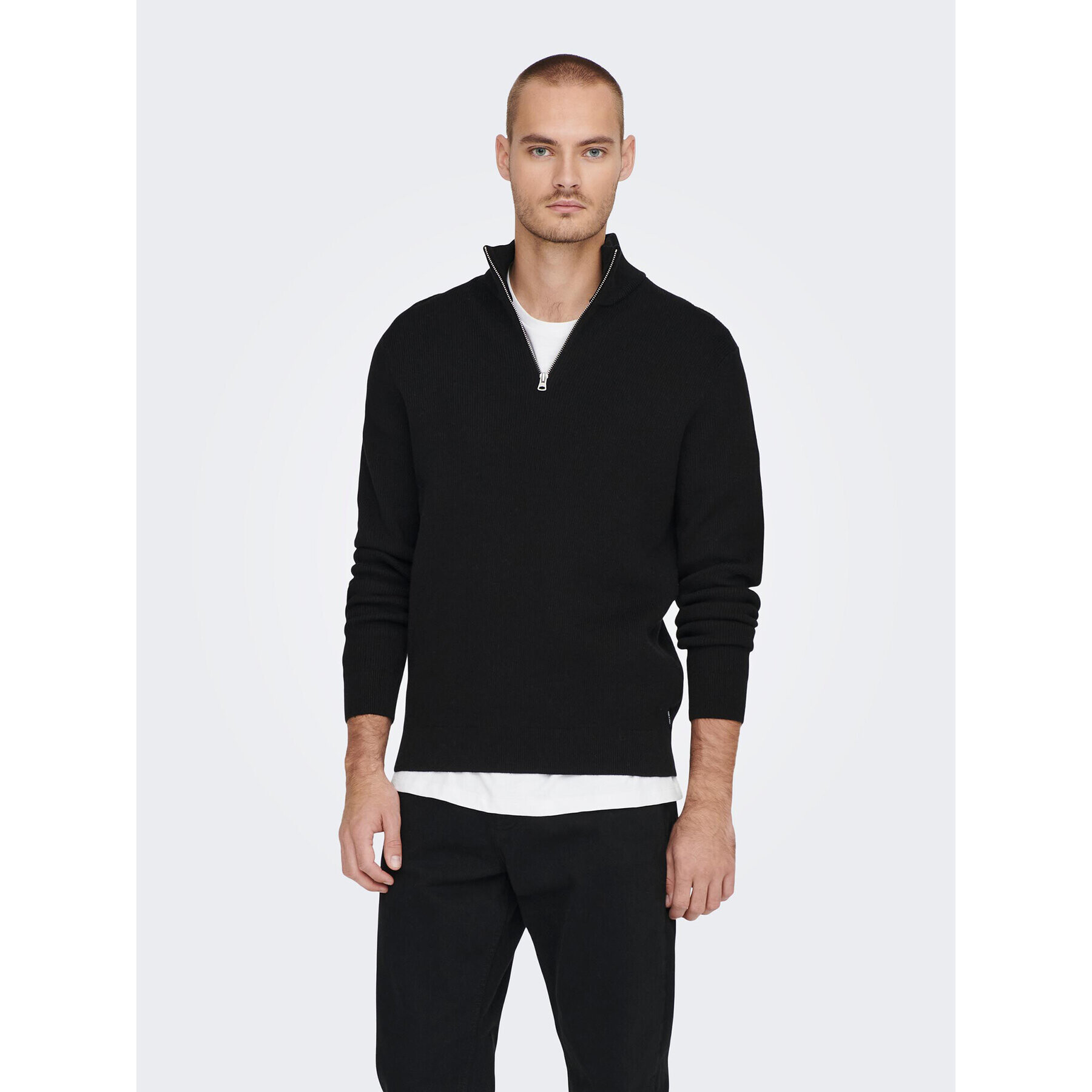 Only & Sons Pulover 22023210 Negru Regular Fit - Pled.ro