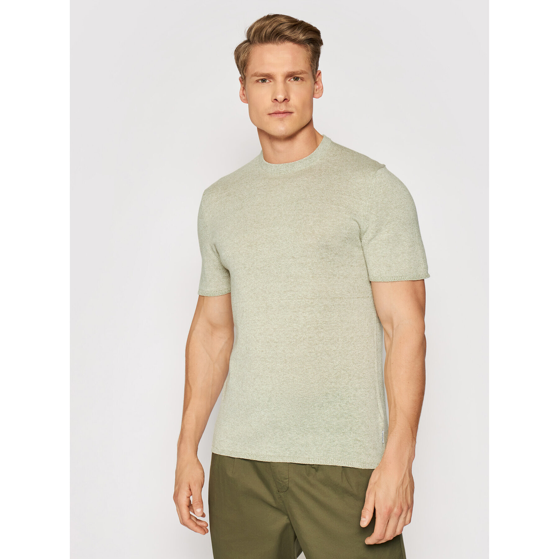 Only & Sons Pulover Flex 22019505 Verde Regular Fit - Pled.ro