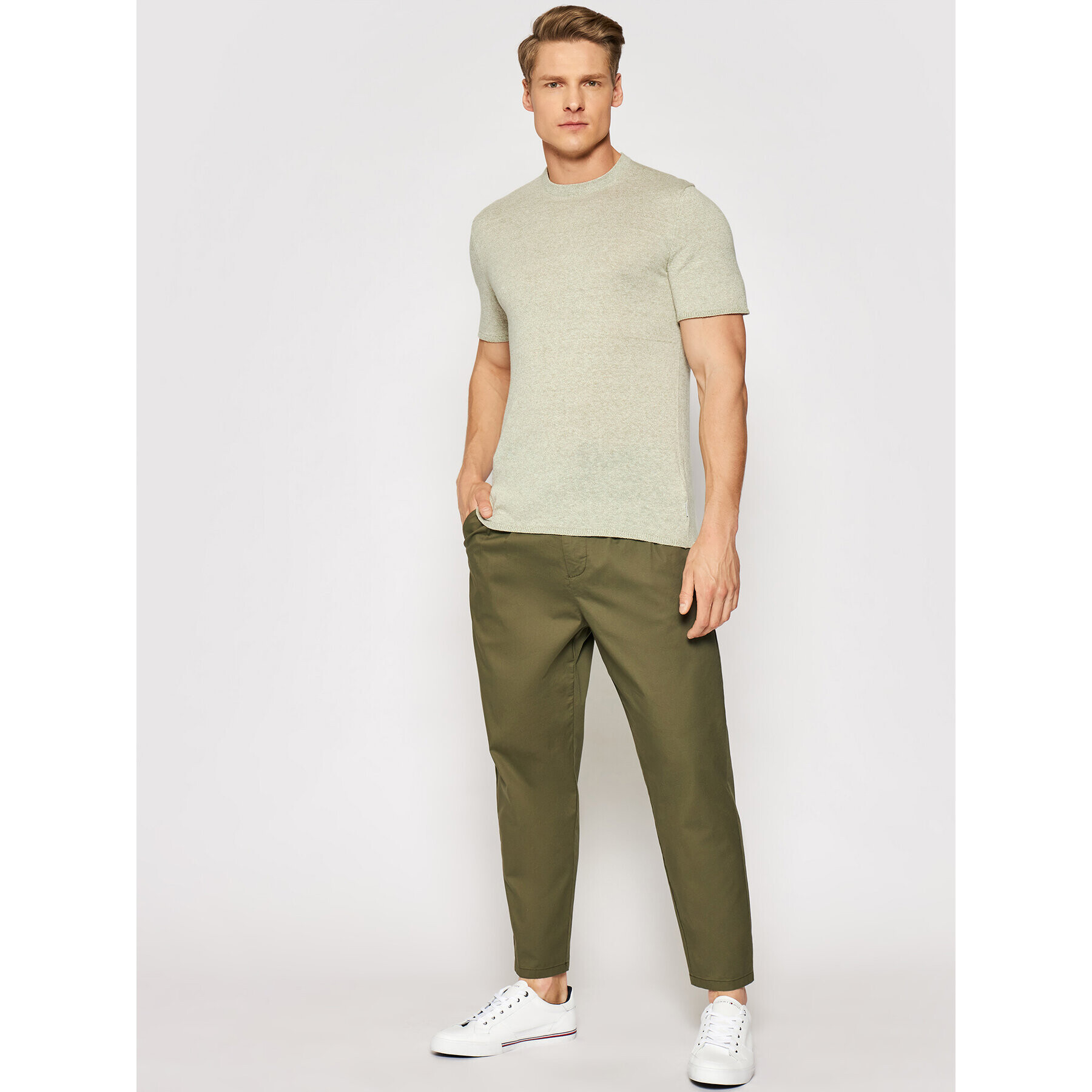 Only & Sons Pulover Flex 22019505 Verde Regular Fit - Pled.ro