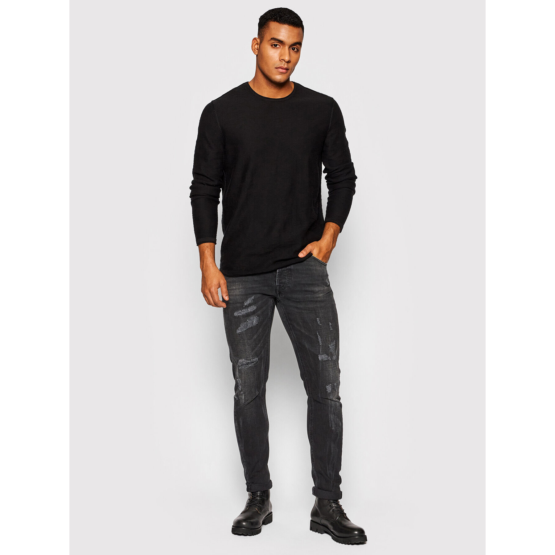 Only & Sons Pulover Joshua 22020958 Negru Regular Fit - Pled.ro