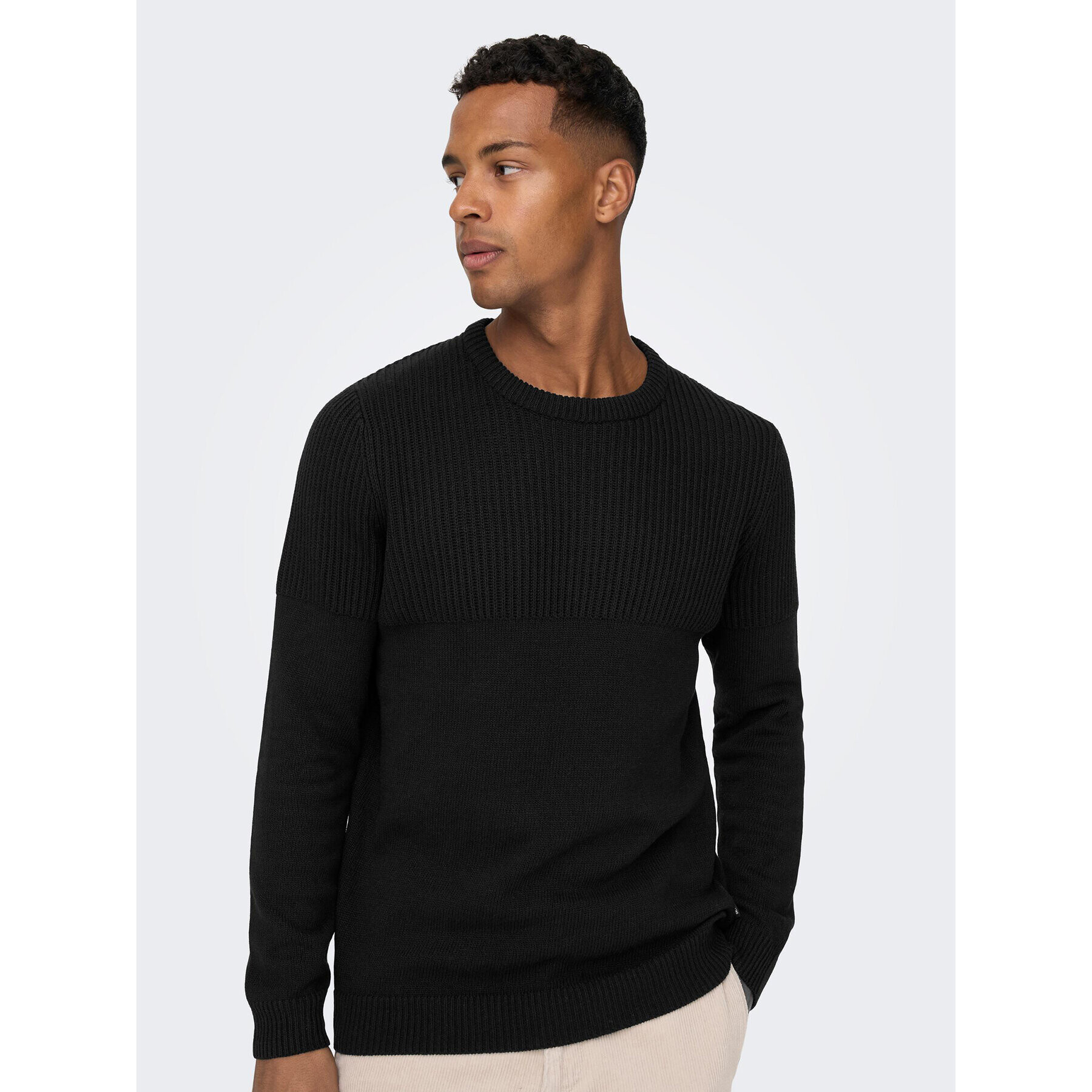 Only & Sons Pulover Sal Life 22024031 Negru Regular Fit - Pled.ro