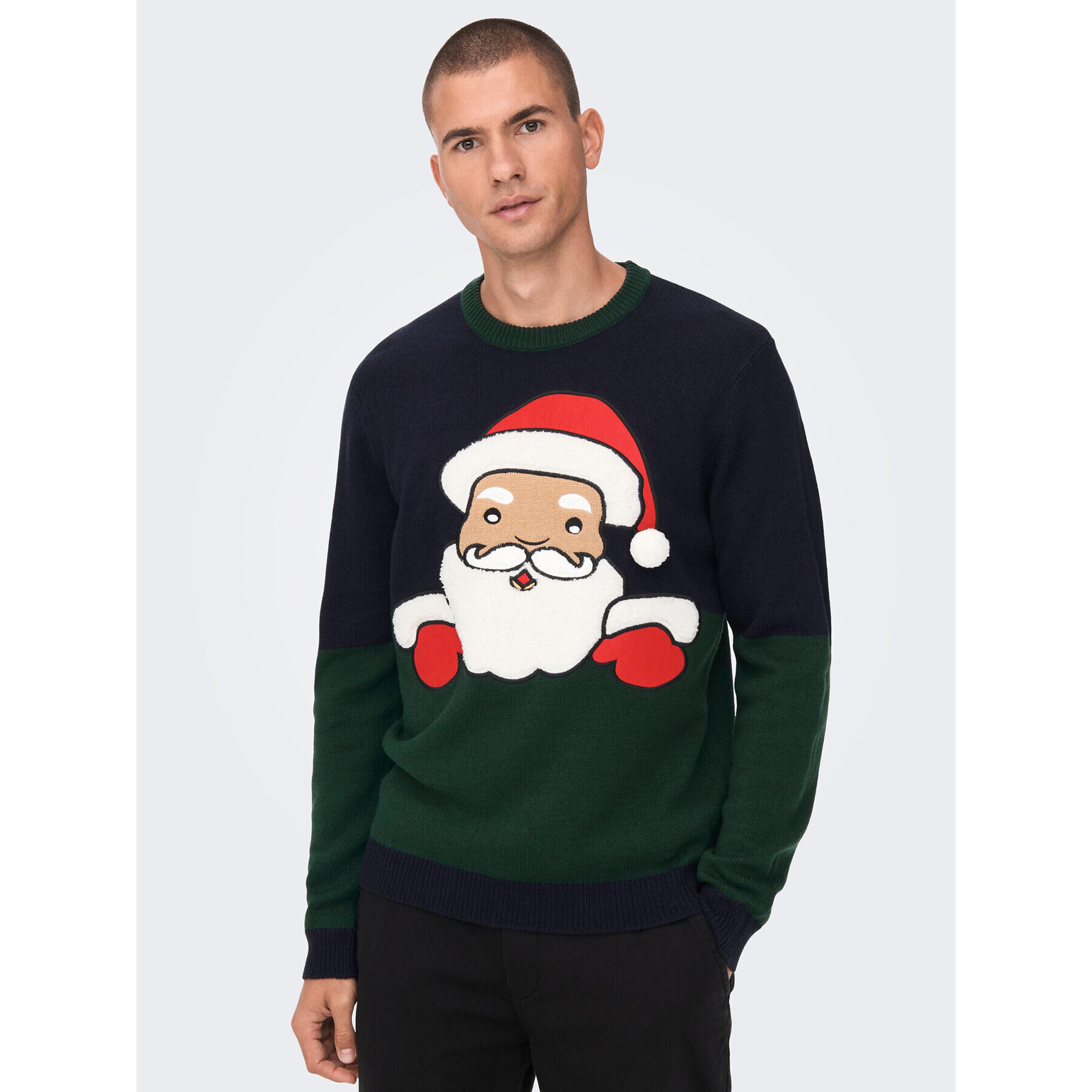 Only & Sons Pulover Xmas 22023346 Bleumarin Regular Fit - Pled.ro