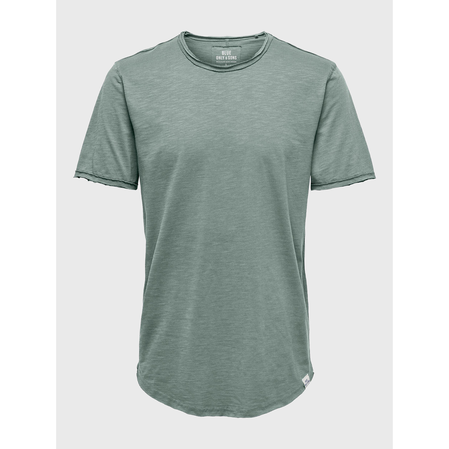 Only & Sons Tricou 22017822 Verde Long Line Fit - Pled.ro