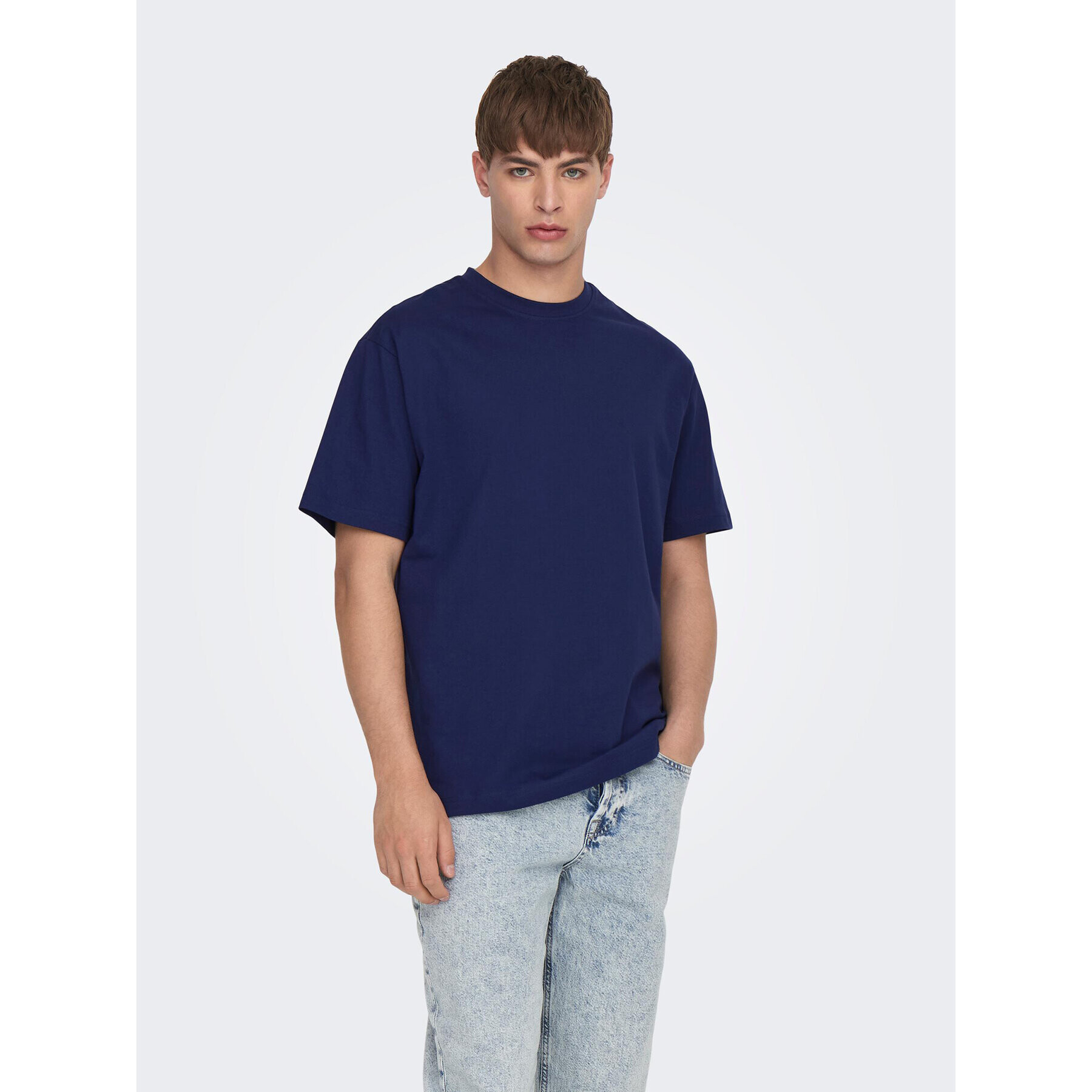 Only & Sons Tricou 22022532 Bleumarin Relaxed Fit - Pled.ro