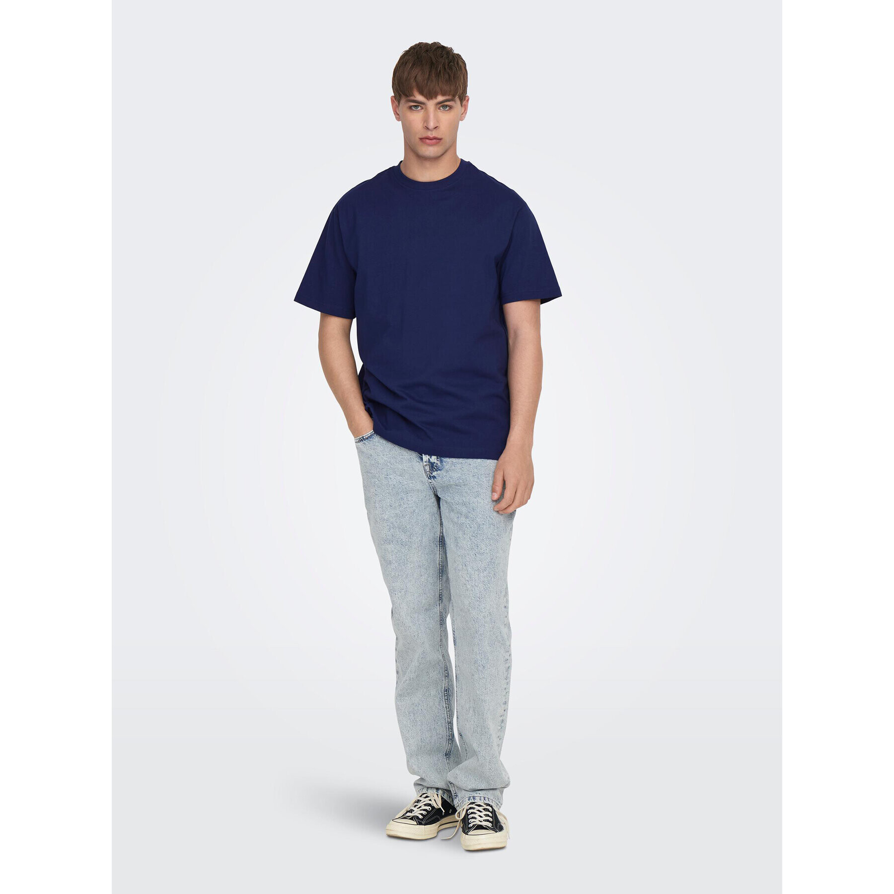 Only & Sons Tricou 22022532 Bleumarin Relaxed Fit - Pled.ro