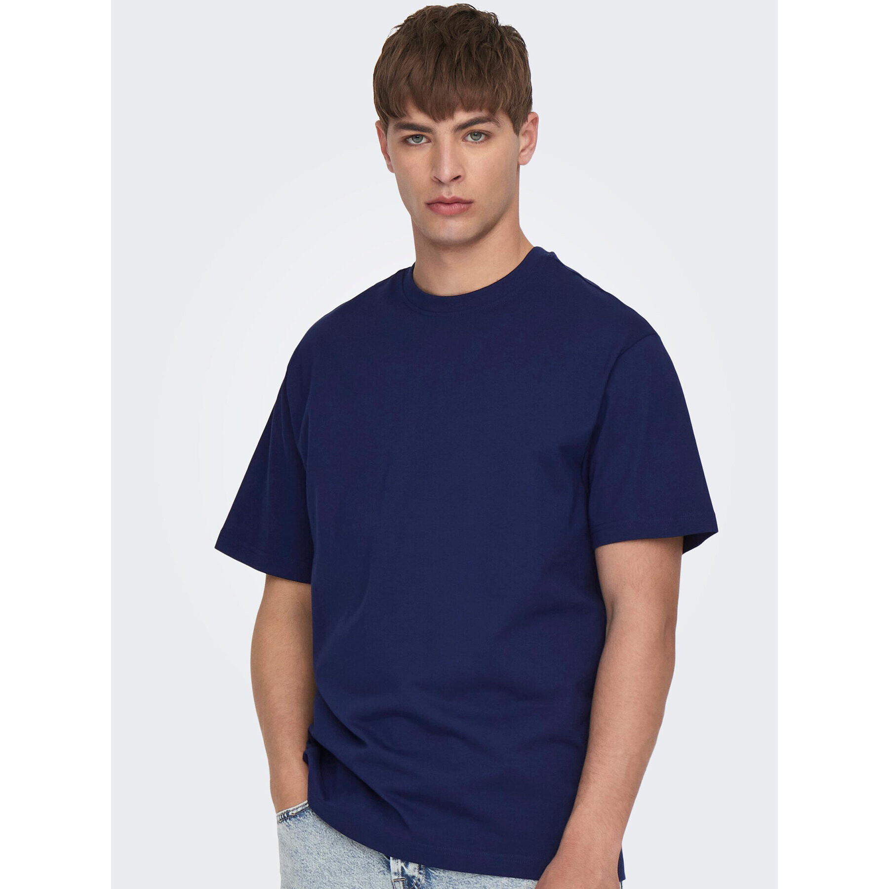 Only & Sons Tricou 22022532 Bleumarin Relaxed Fit - Pled.ro