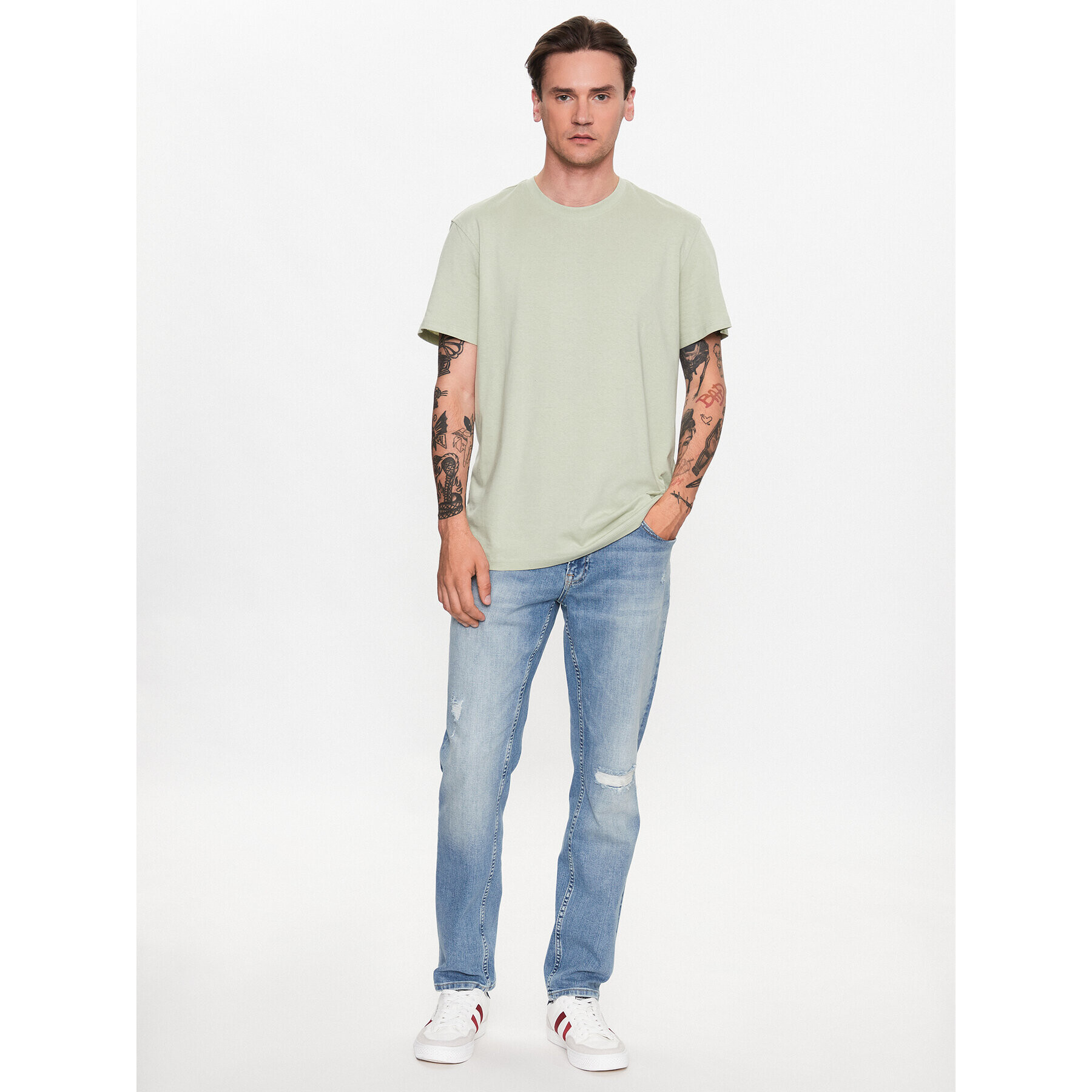 Only & Sons Tricou 22025208 Verde Regular Fit - Pled.ro