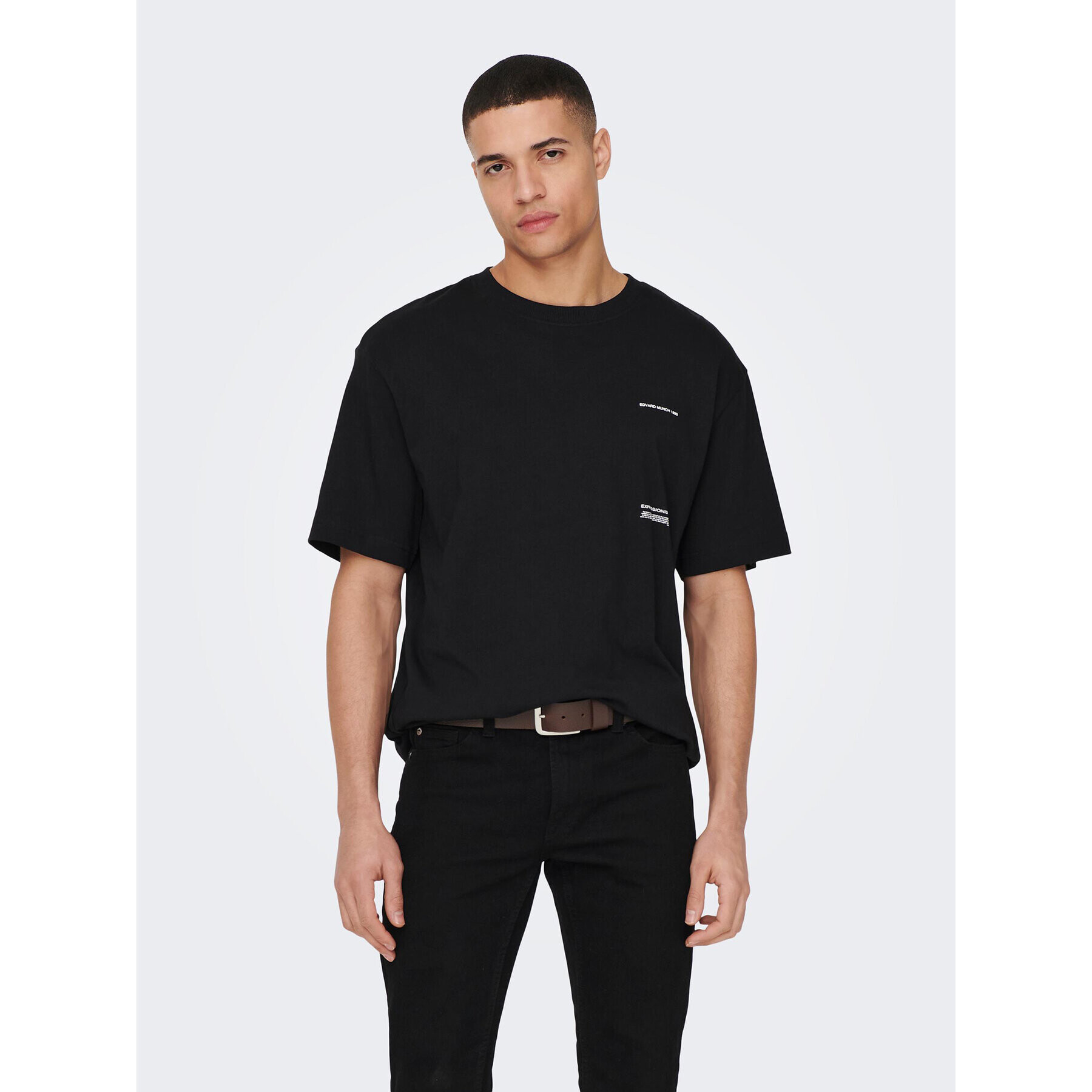 Only & Sons Tricou 22025268 Negru Relaxed Fit - Pled.ro