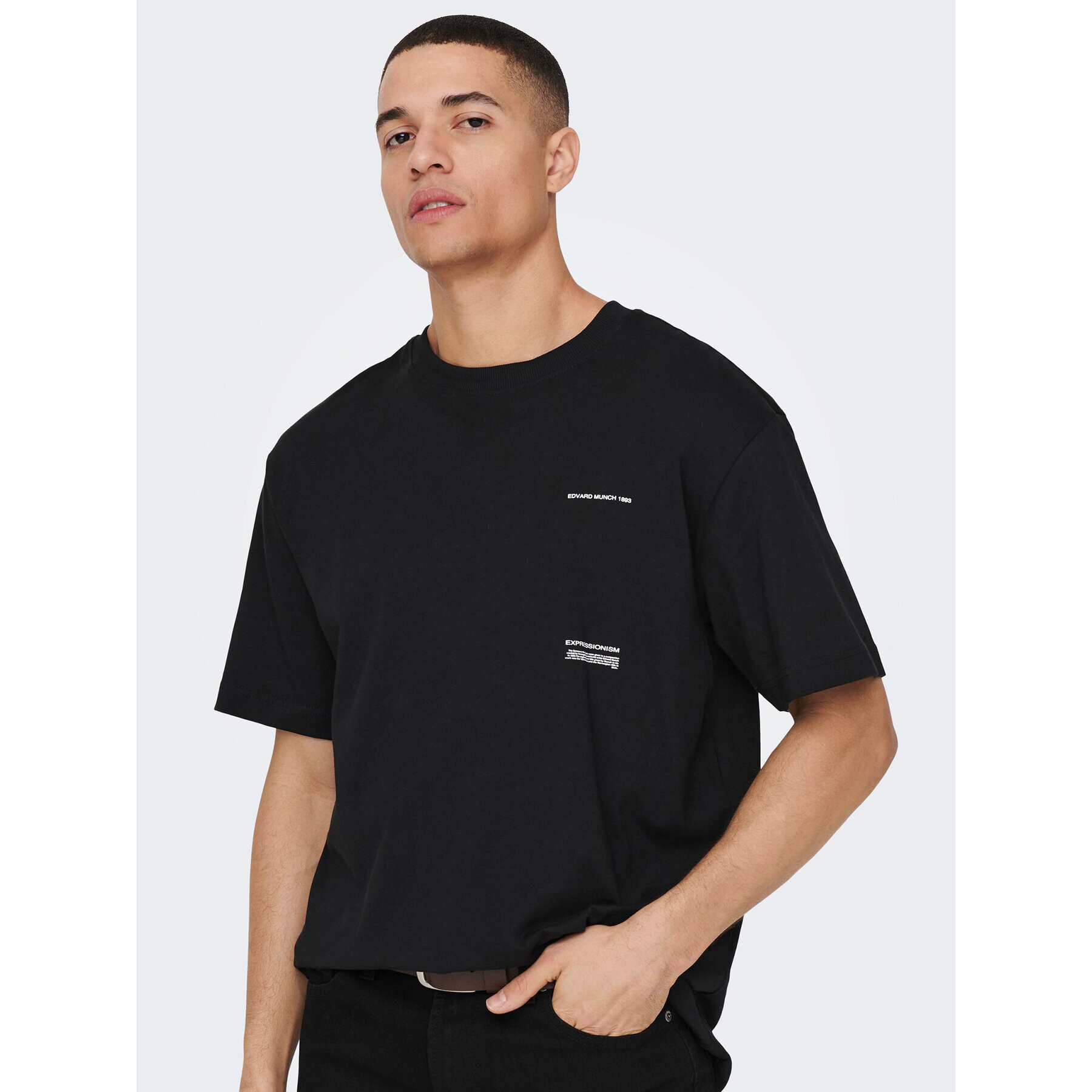 Only & Sons Tricou 22025268 Negru Relaxed Fit - Pled.ro