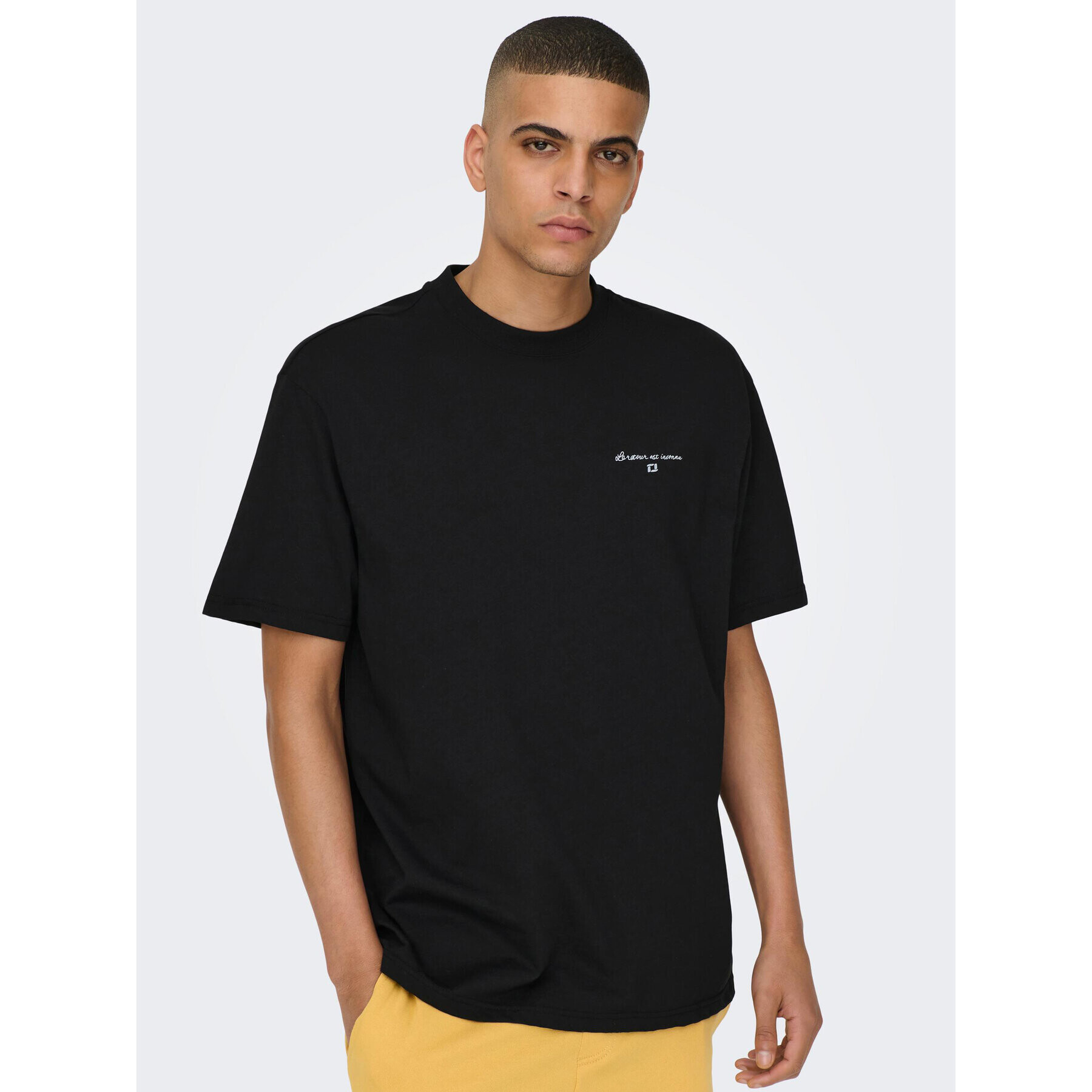 Only & Sons Tricou 22025299 Negru Relaxed Fit - Pled.ro