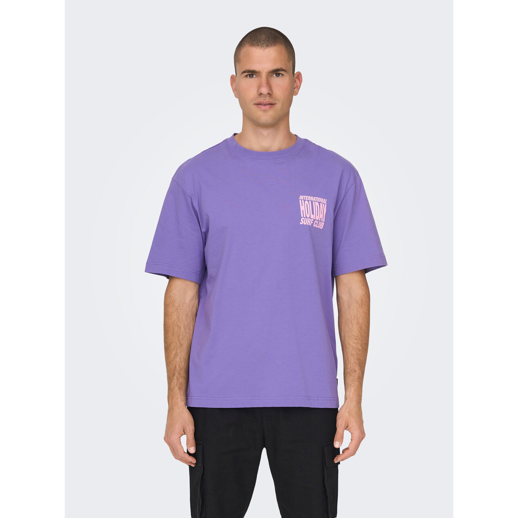 Only & Sons Tricou 22025301 Violet Relaxed Fit - Pled.ro