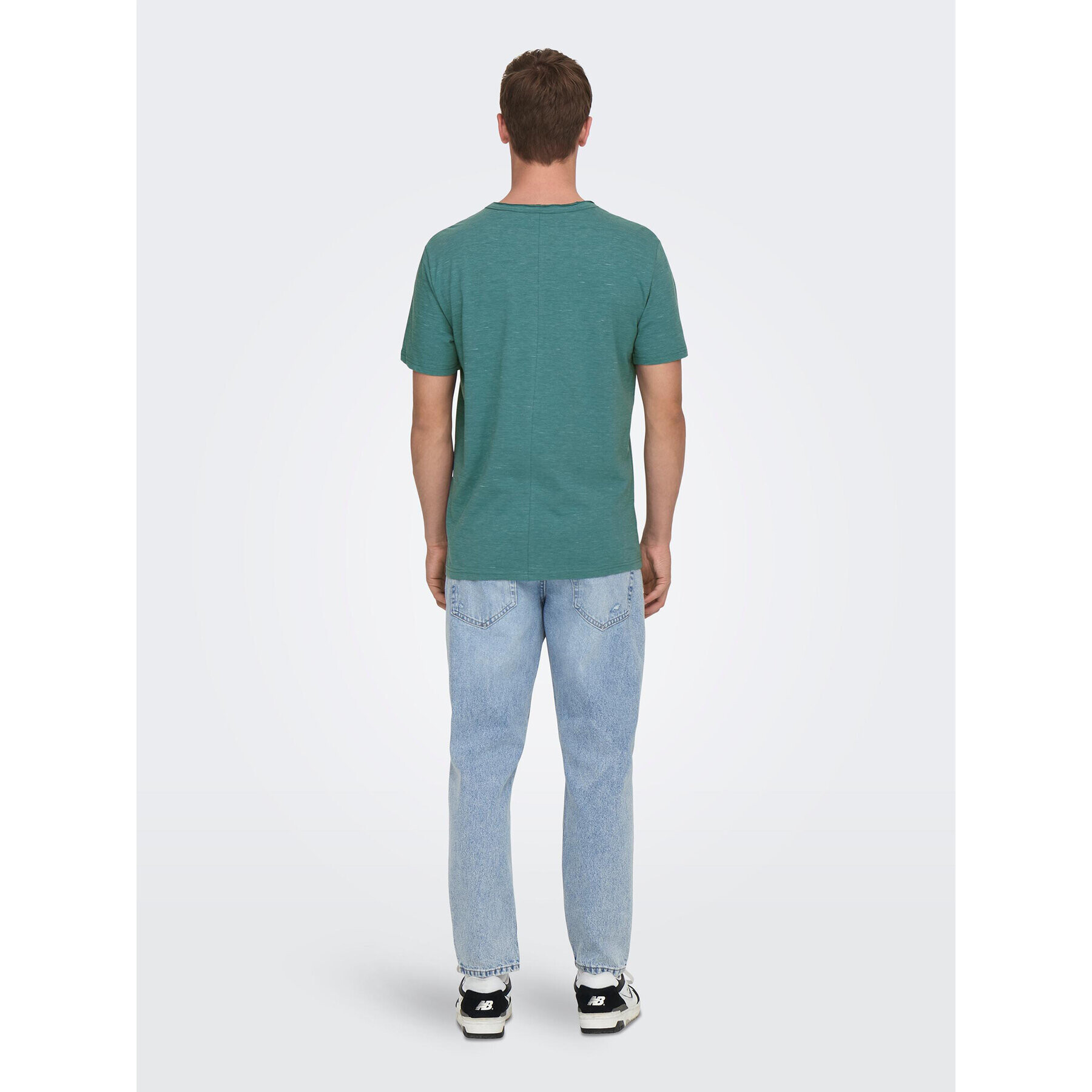 Only & Sons Tricou 22026083 Verde Regular Fit - Pled.ro