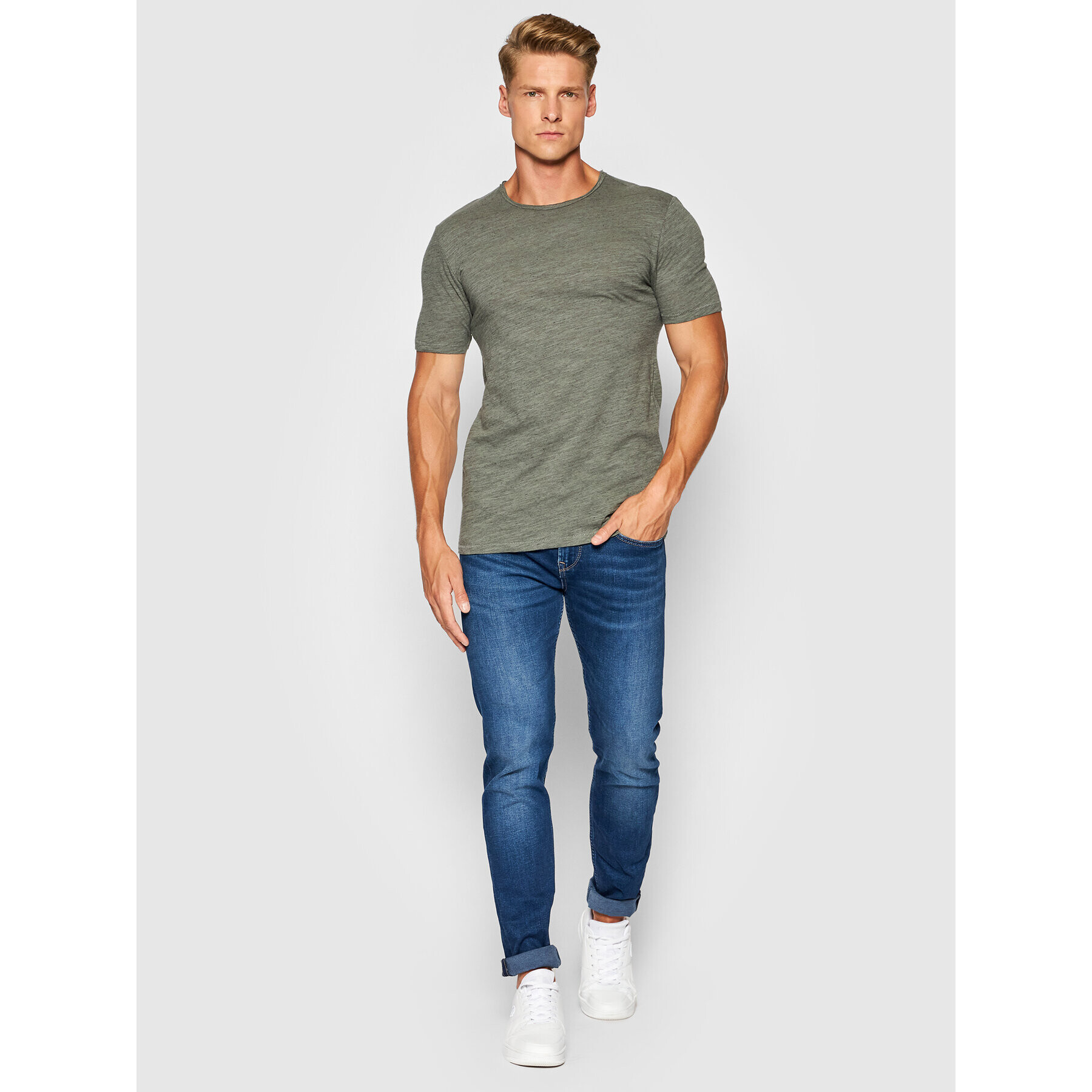 Only & Sons Tricou Albert 22005108 Gri Regular Fit - Pled.ro