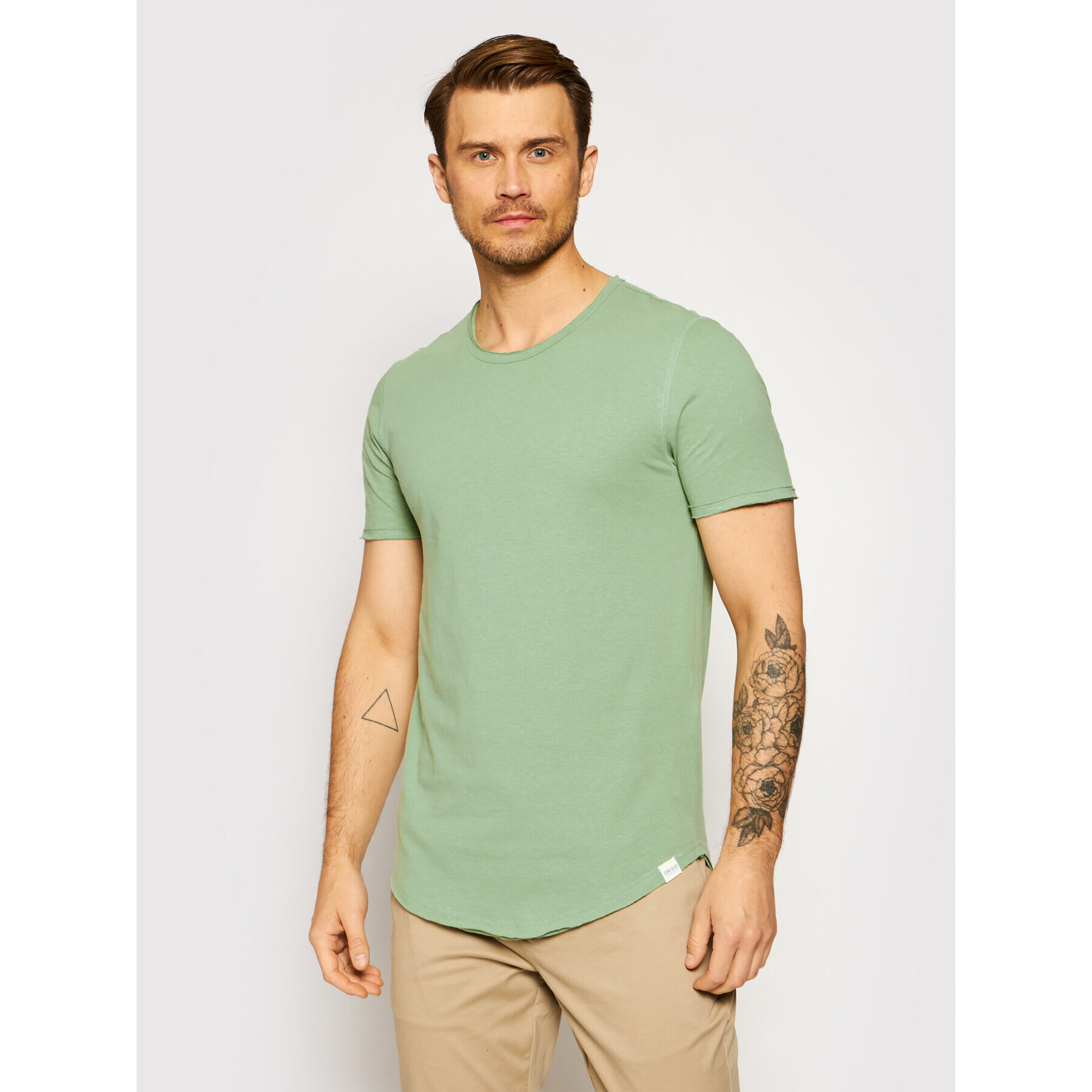 Only & Sons Tricou Benne 22019061 Verde Regular Fit - Pled.ro