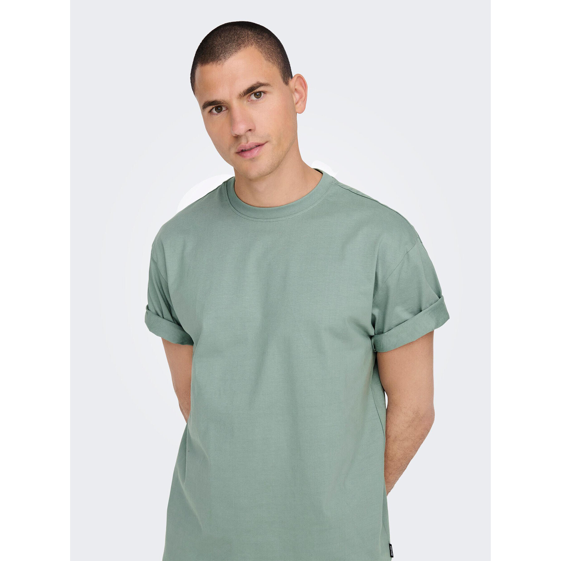 Only & Sons Tricou Fred 22022532 Verde Relaxed Fit - Pled.ro