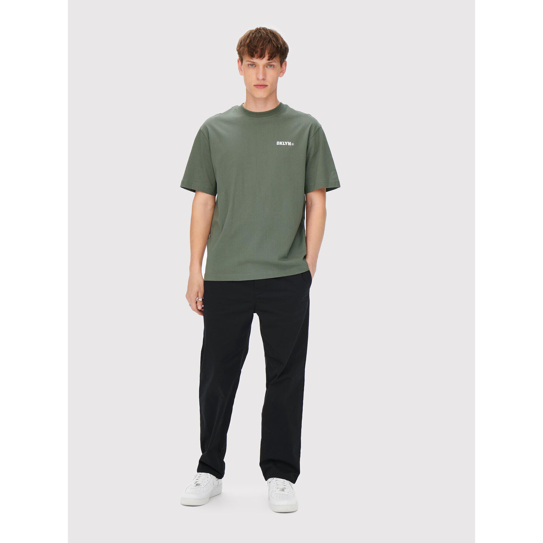 Only & Sons Tricou Fred 22023090 Verde Relaxed Fit - Pled.ro