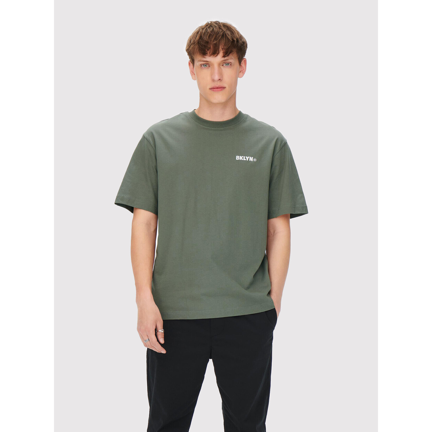 Only & Sons Tricou Fred 22023090 Verde Relaxed Fit - Pled.ro