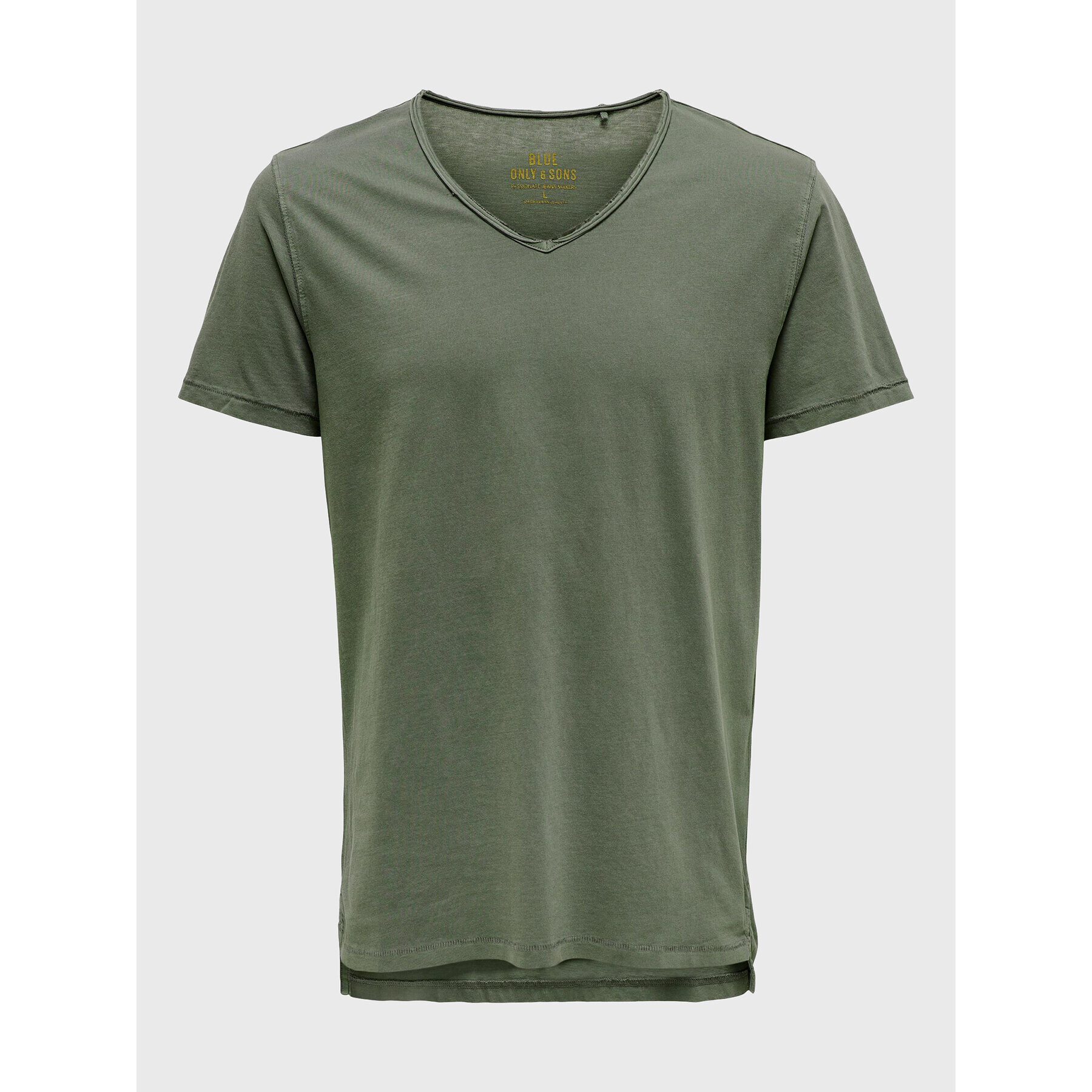 Only & Sons Tricou Laos Longline 22023186 Verde Regular Fit - Pled.ro