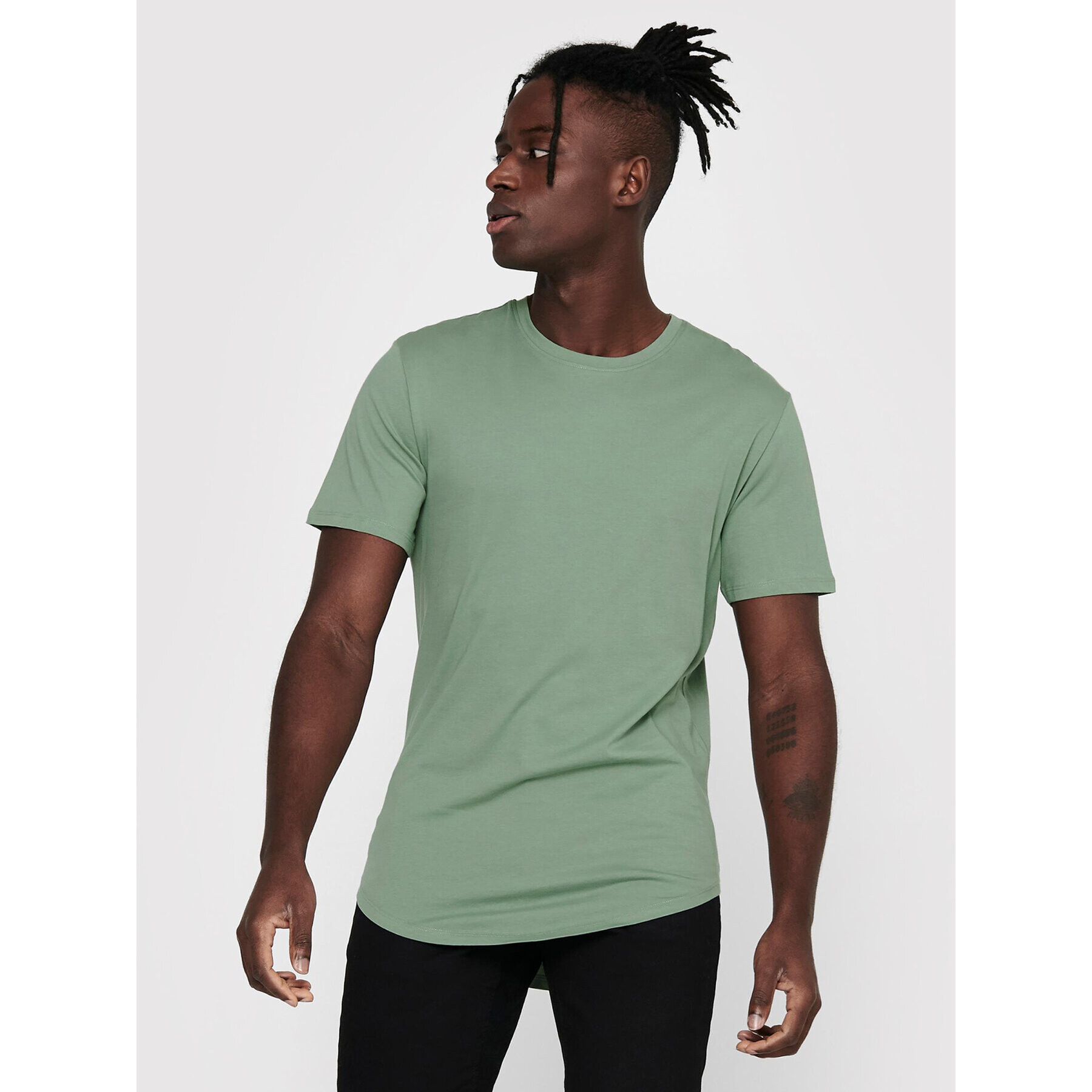 Only & Sons Tricou Matt 22002973 Verde Regular Fit - Pled.ro