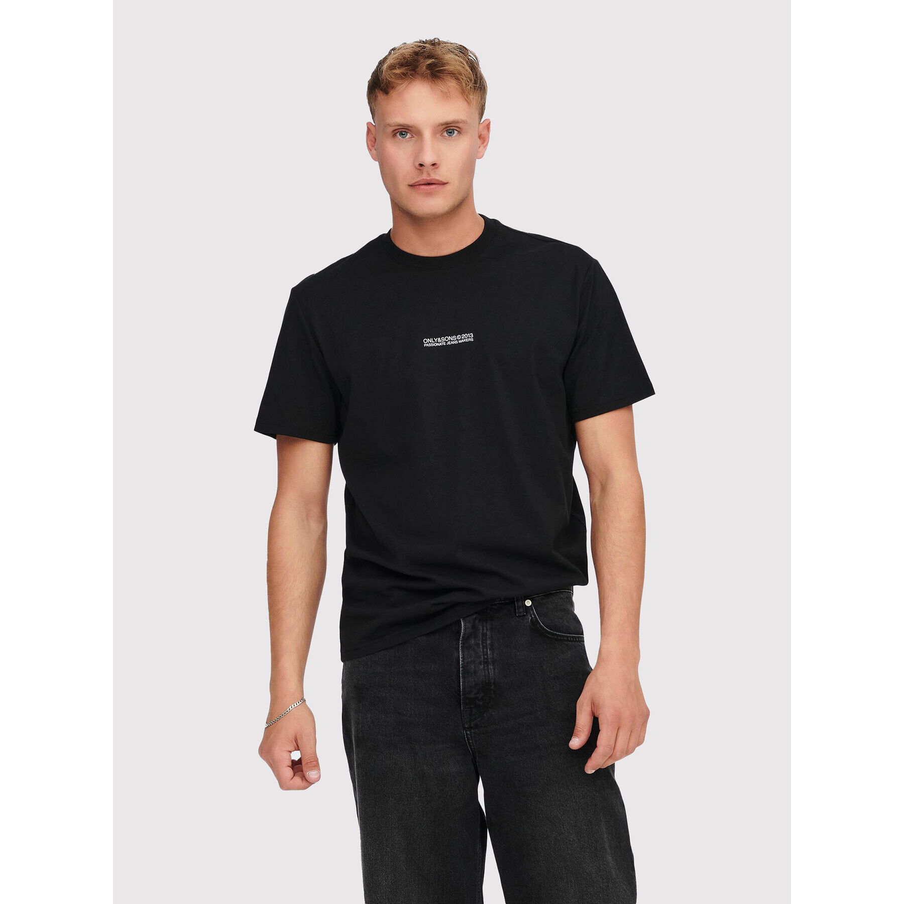 Only & Sons Tricou Musk 22023843 Negru Regular Fit - Pled.ro