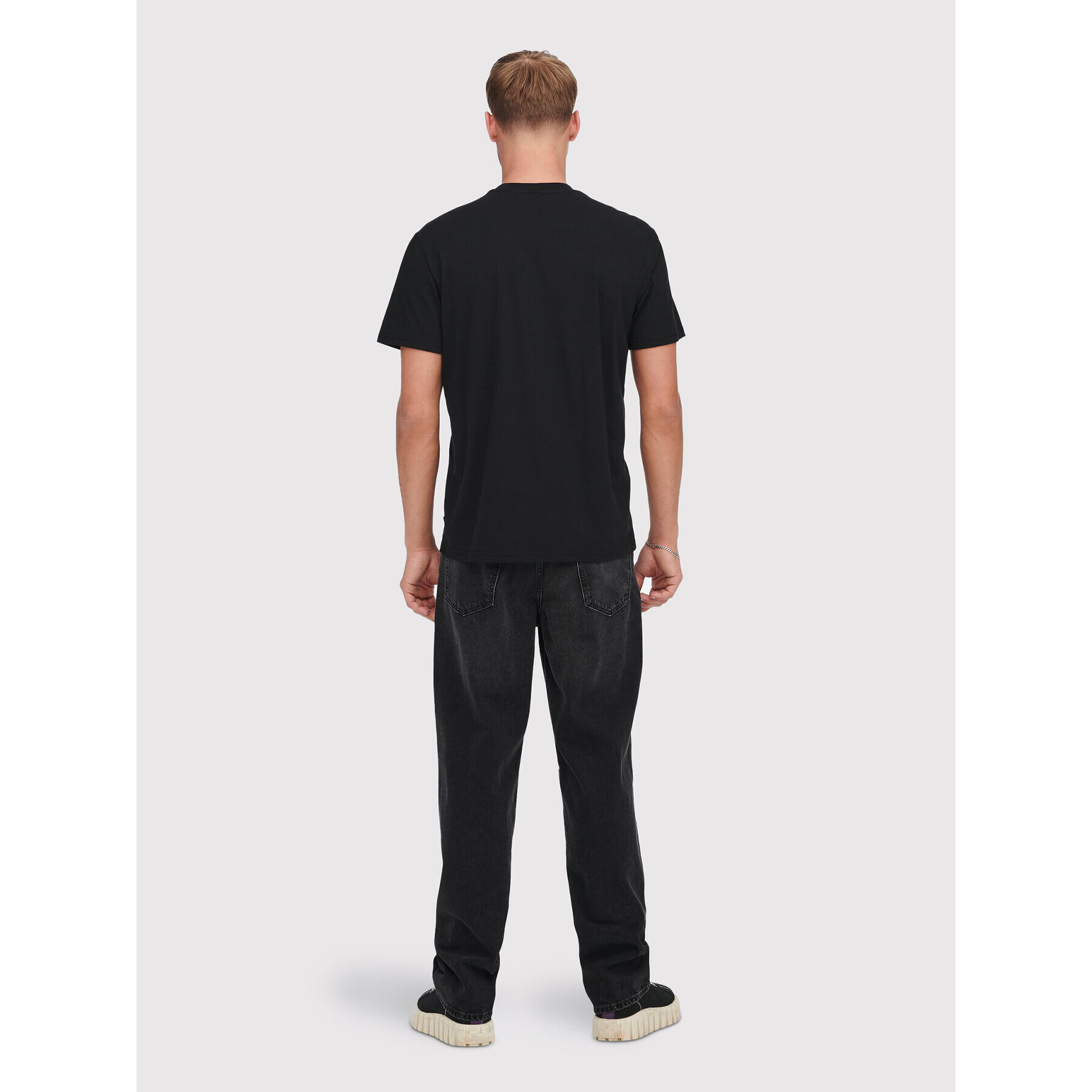 Only & Sons Tricou Musk 22023843 Negru Regular Fit - Pled.ro