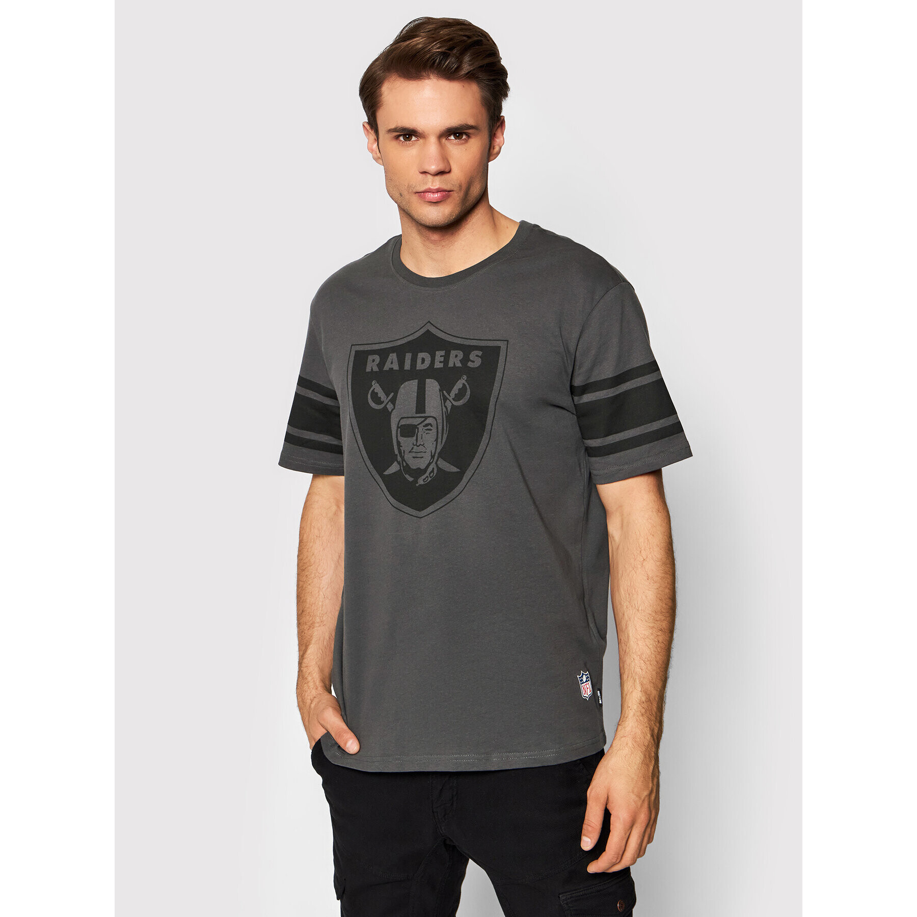 Only & Sons Tricou NFL 22021464 Gri Regular Fit - Pled.ro