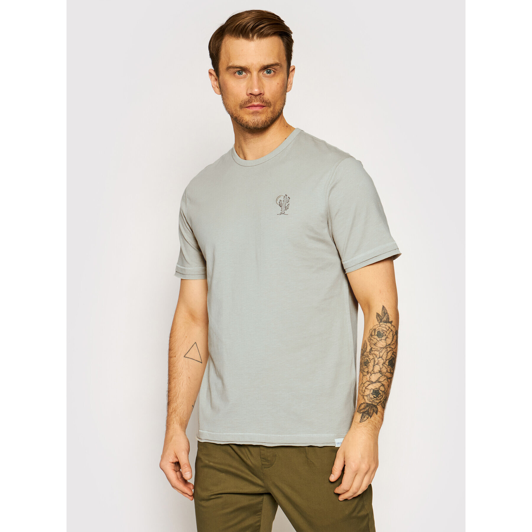 Only & Sons Tricou Niel 22019232 Bej Regular Fit - Pled.ro