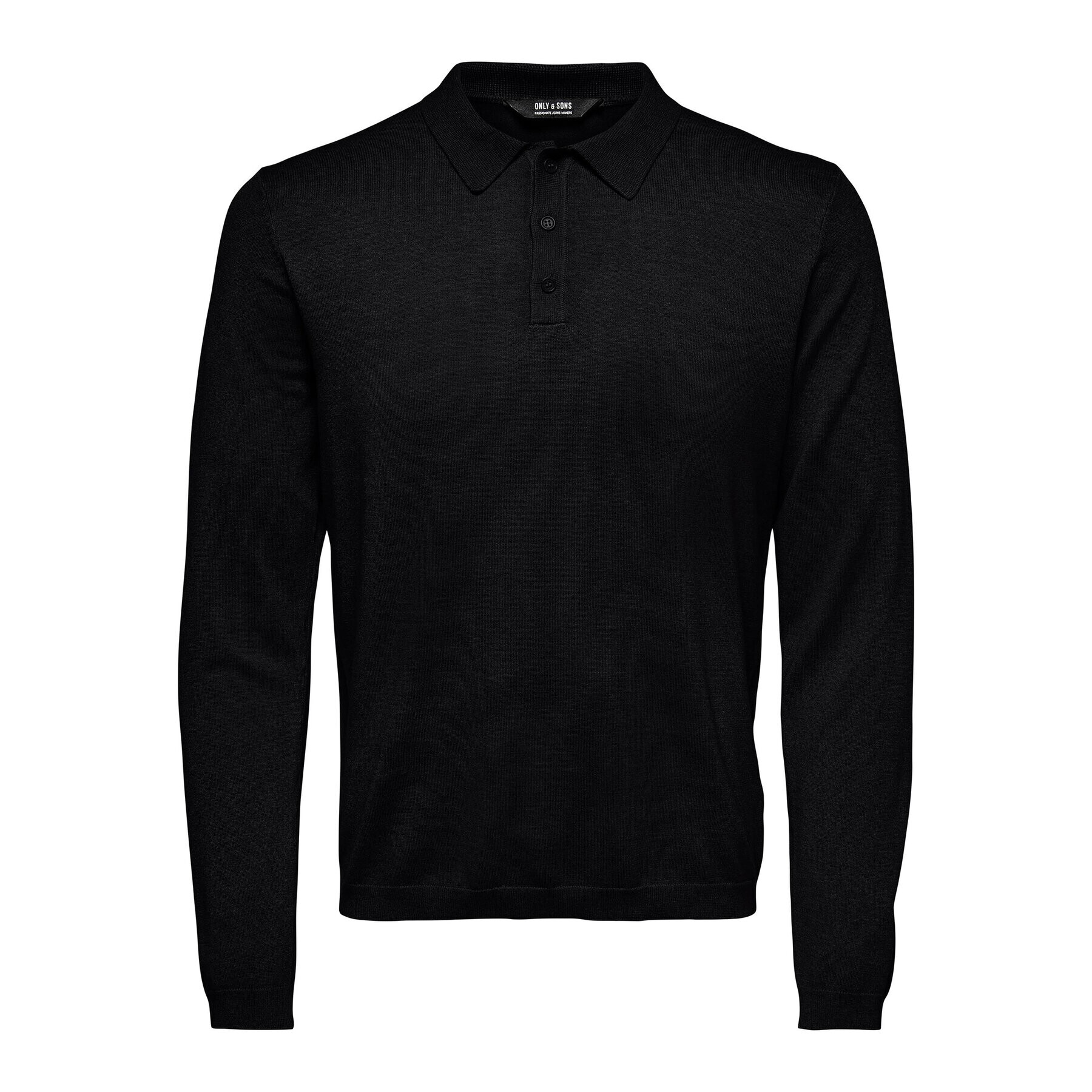 Only & Sons Tricou polo 22021184 Negru Regular Fit - Pled.ro