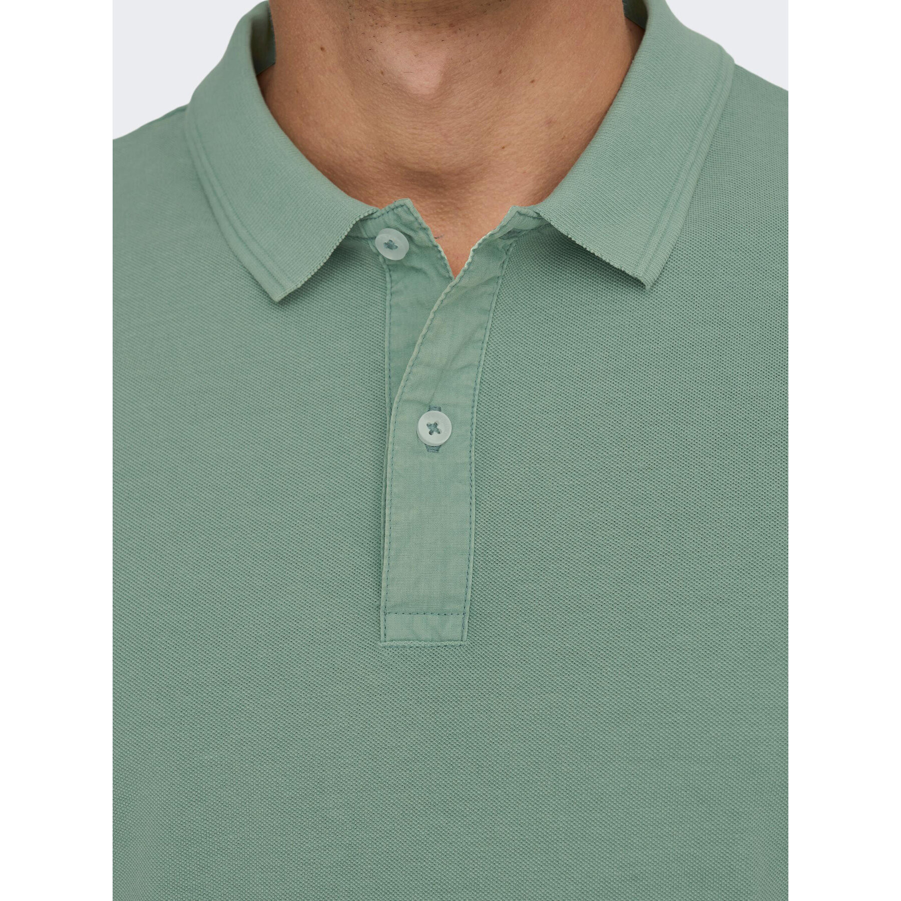 Only & Sons Tricou polo 22021769 Verde Slim Fit - Pled.ro