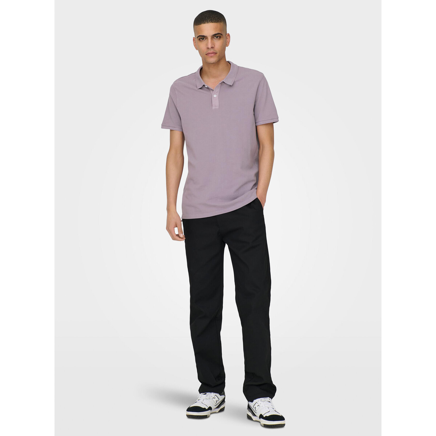 Only & Sons Tricou polo 22021769 Violet Slim Fit - Pled.ro