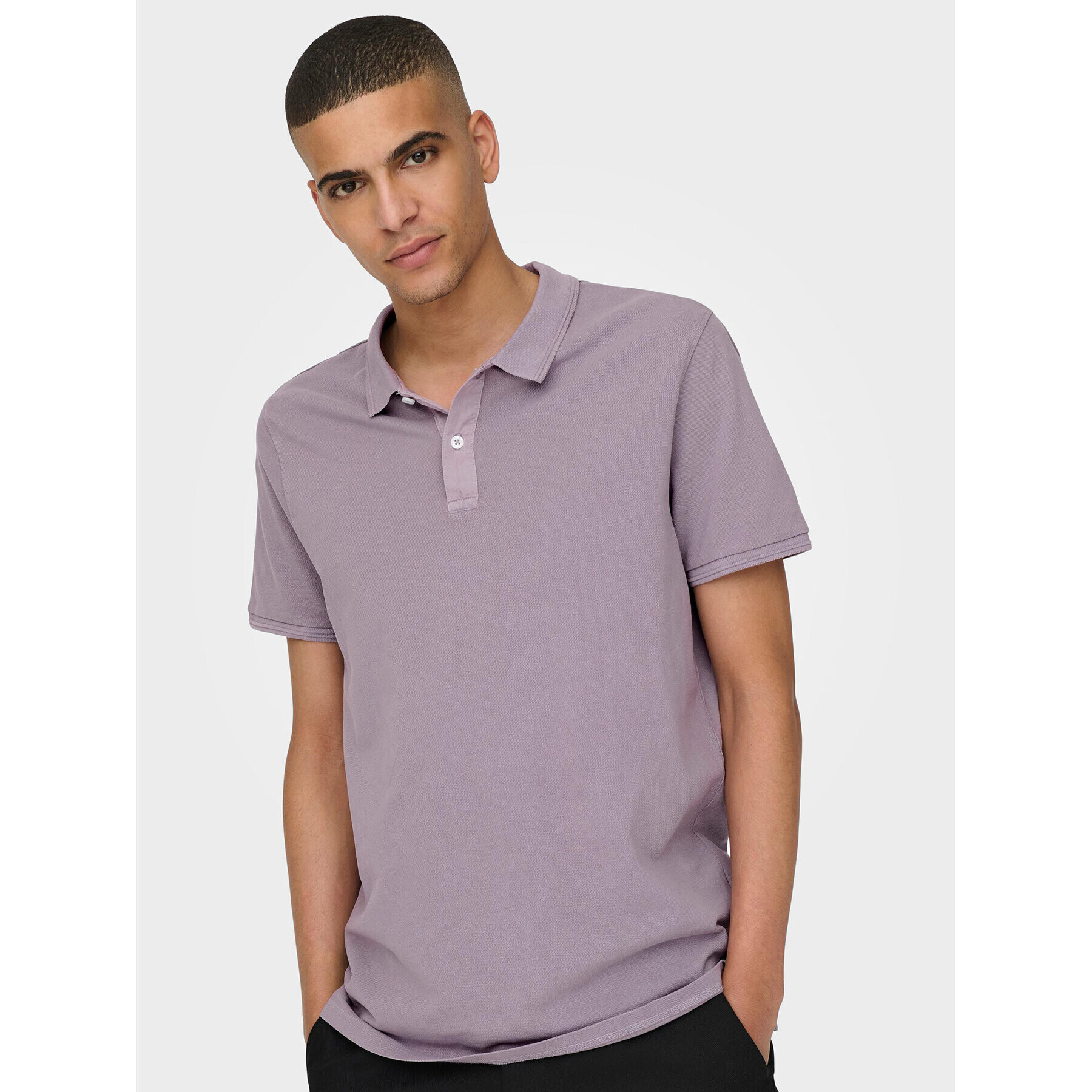 Only & Sons Tricou polo 22021769 Violet Slim Fit - Pled.ro