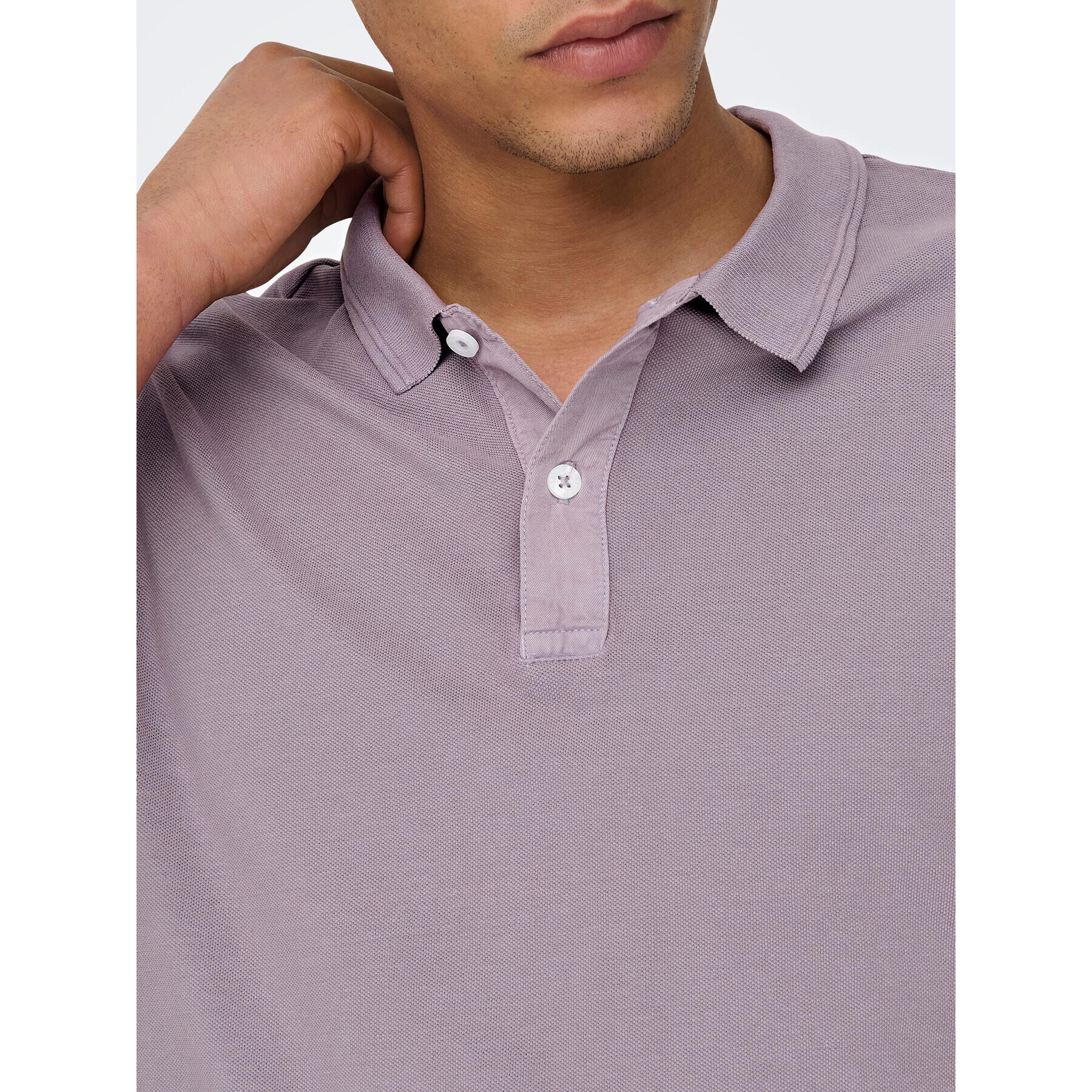 Only & Sons Tricou polo 22021769 Violet Slim Fit - Pled.ro