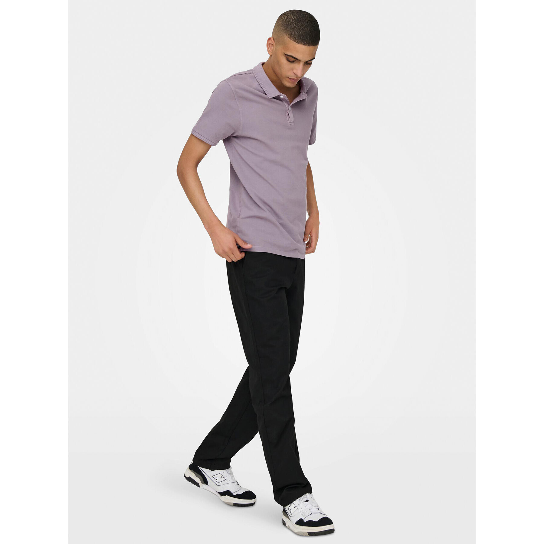 Only & Sons Tricou polo 22021769 Violet Slim Fit - Pled.ro