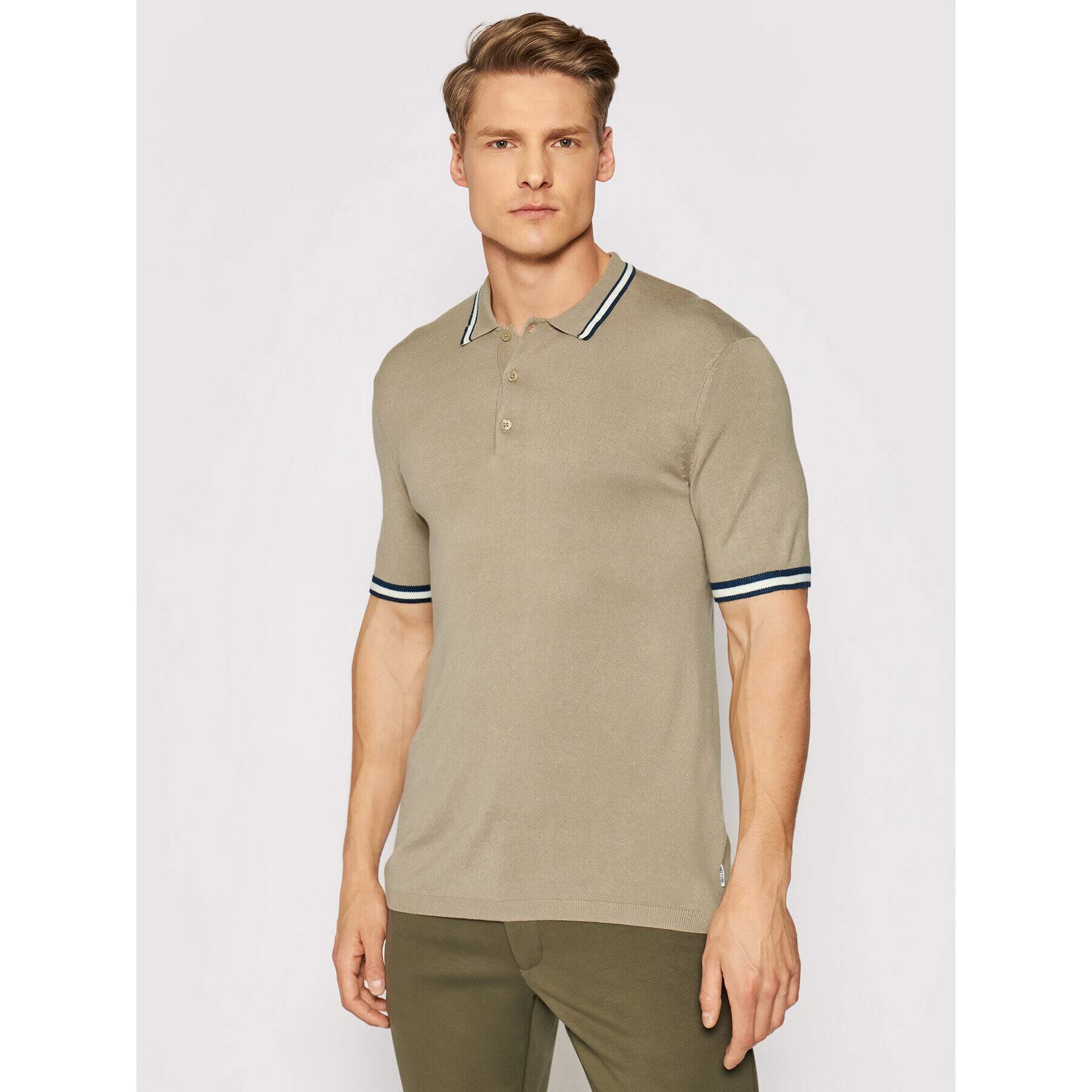 Only & Sons Tricou polo Adam 22019502 Bej Regular Fit - Pled.ro