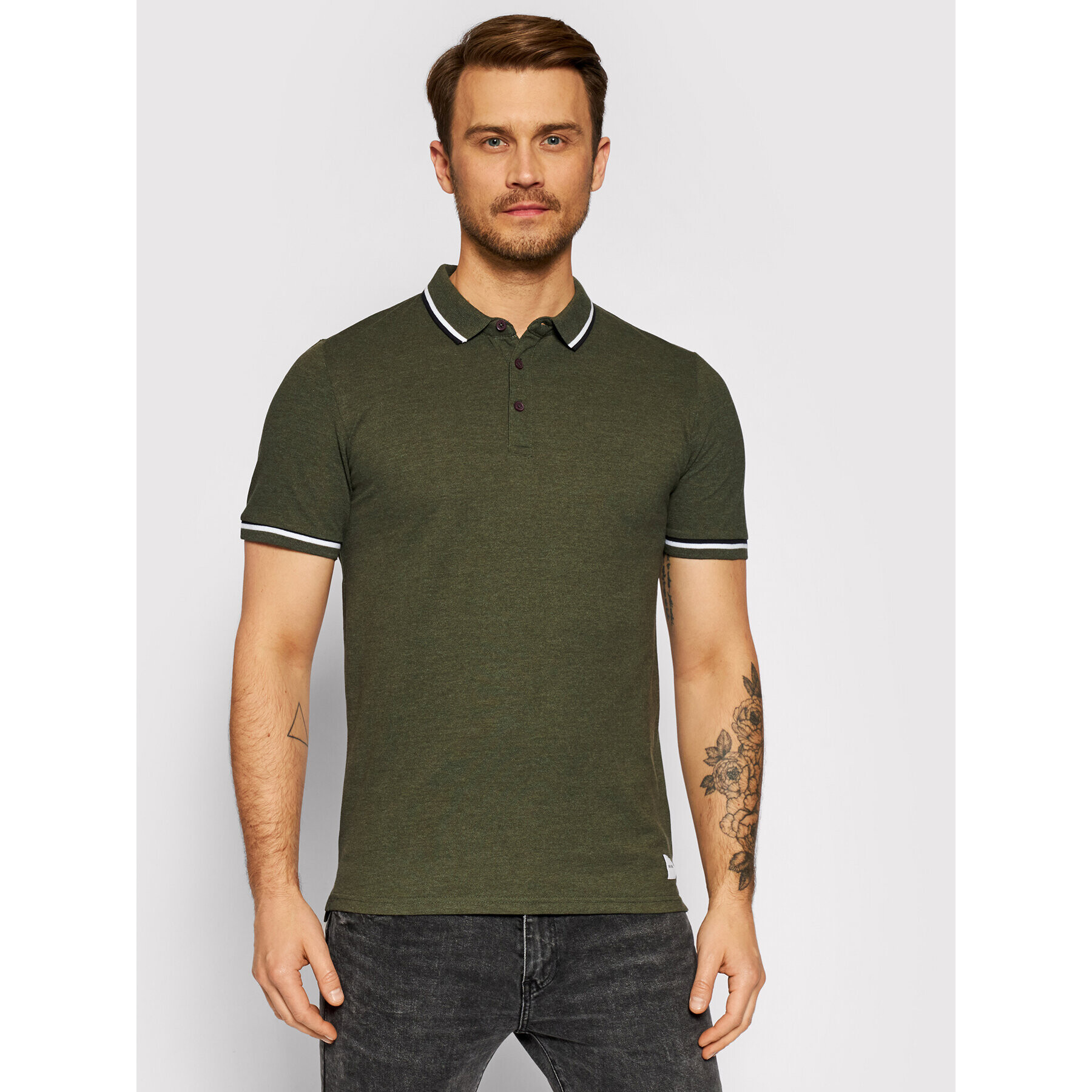 Only & Sons Tricou polo Cilas 22013661 Verde Regular Fit - Pled.ro