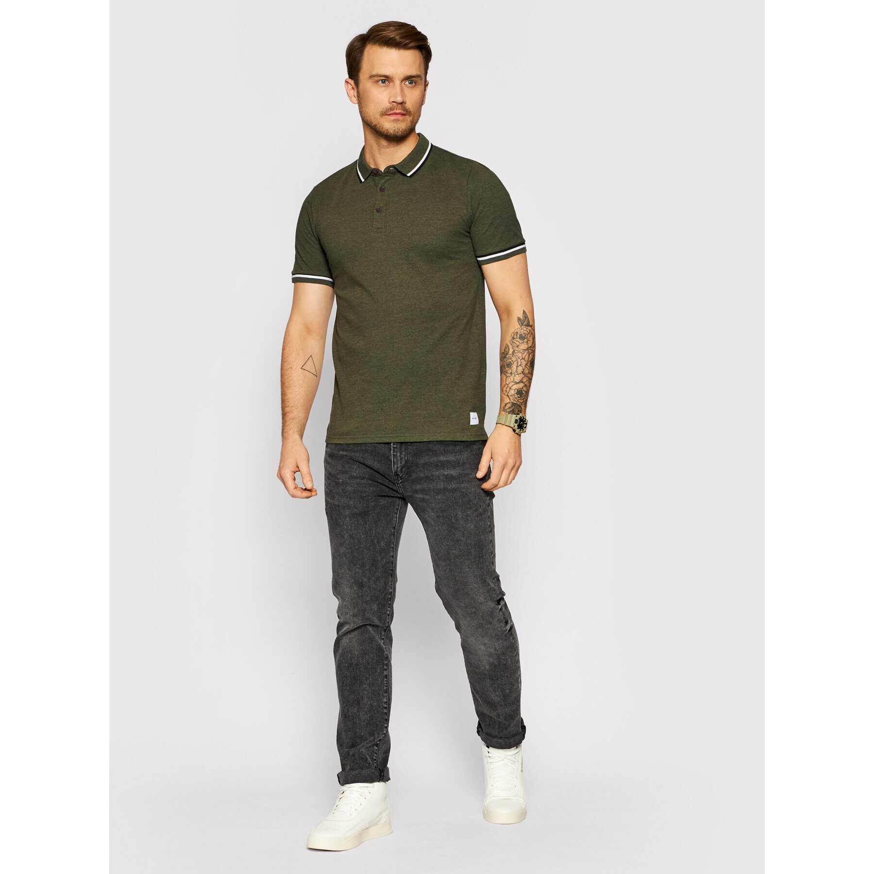 Only & Sons Tricou polo Cilas 22013661 Verde Regular Fit - Pled.ro