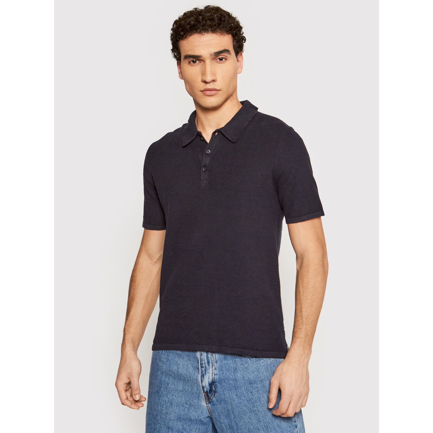 Only & Sons Tricou polo Moose 22019416 Bleumarin Regular Fit - Pled.ro