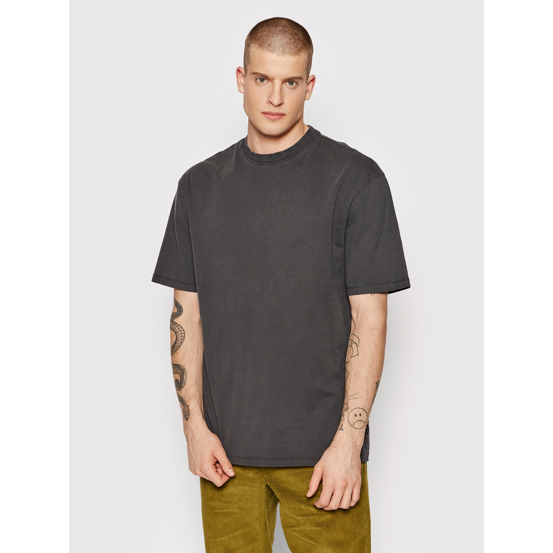 Only & Sons Tricou Ron 22020928 Gri Regular Fit - Pled.ro