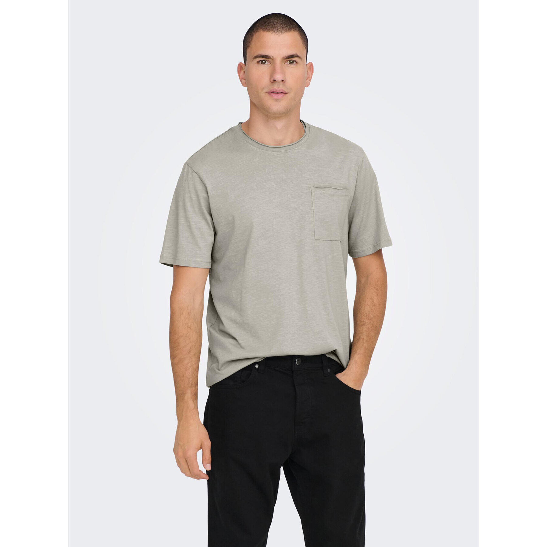 Only & Sons Tricou Roy 22022531 Écru Regular Fit - Pled.ro