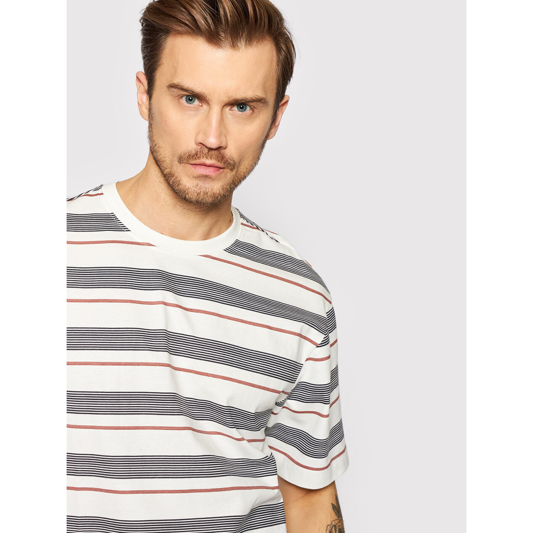 Only & Sons Tricou Tomas 22021756 Alb Relaxed Fit - Pled.ro