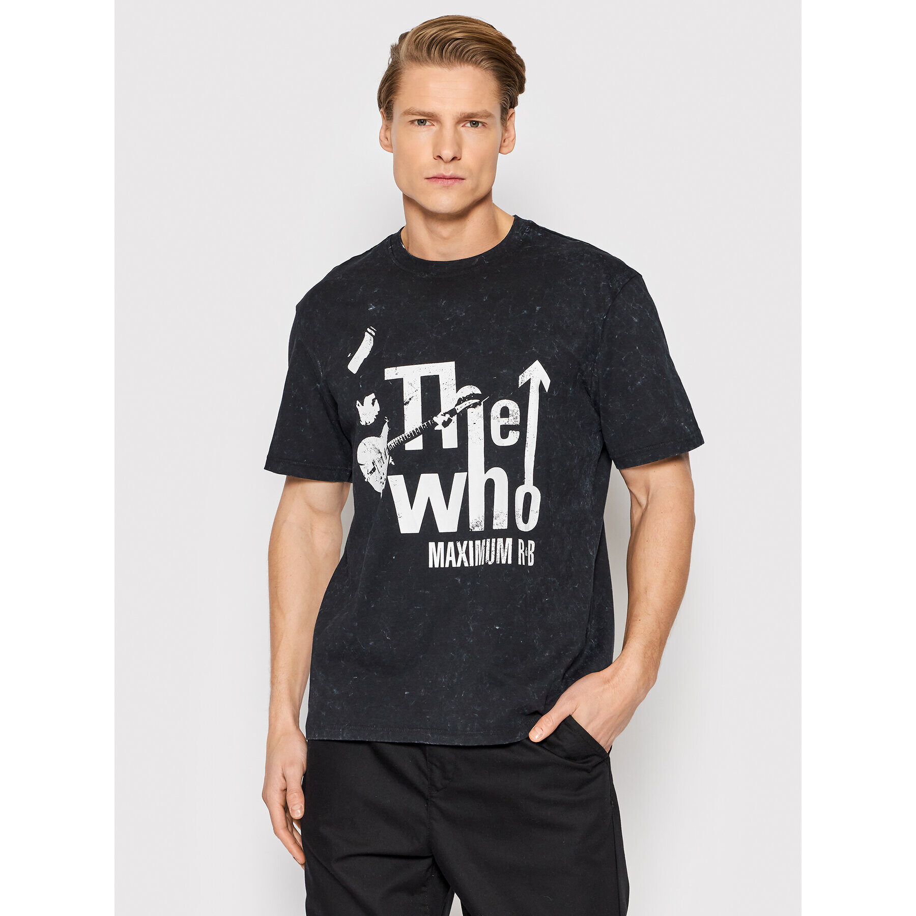 Only & Sons Tricou Who 22021852 Negru Regular Fit - Pled.ro