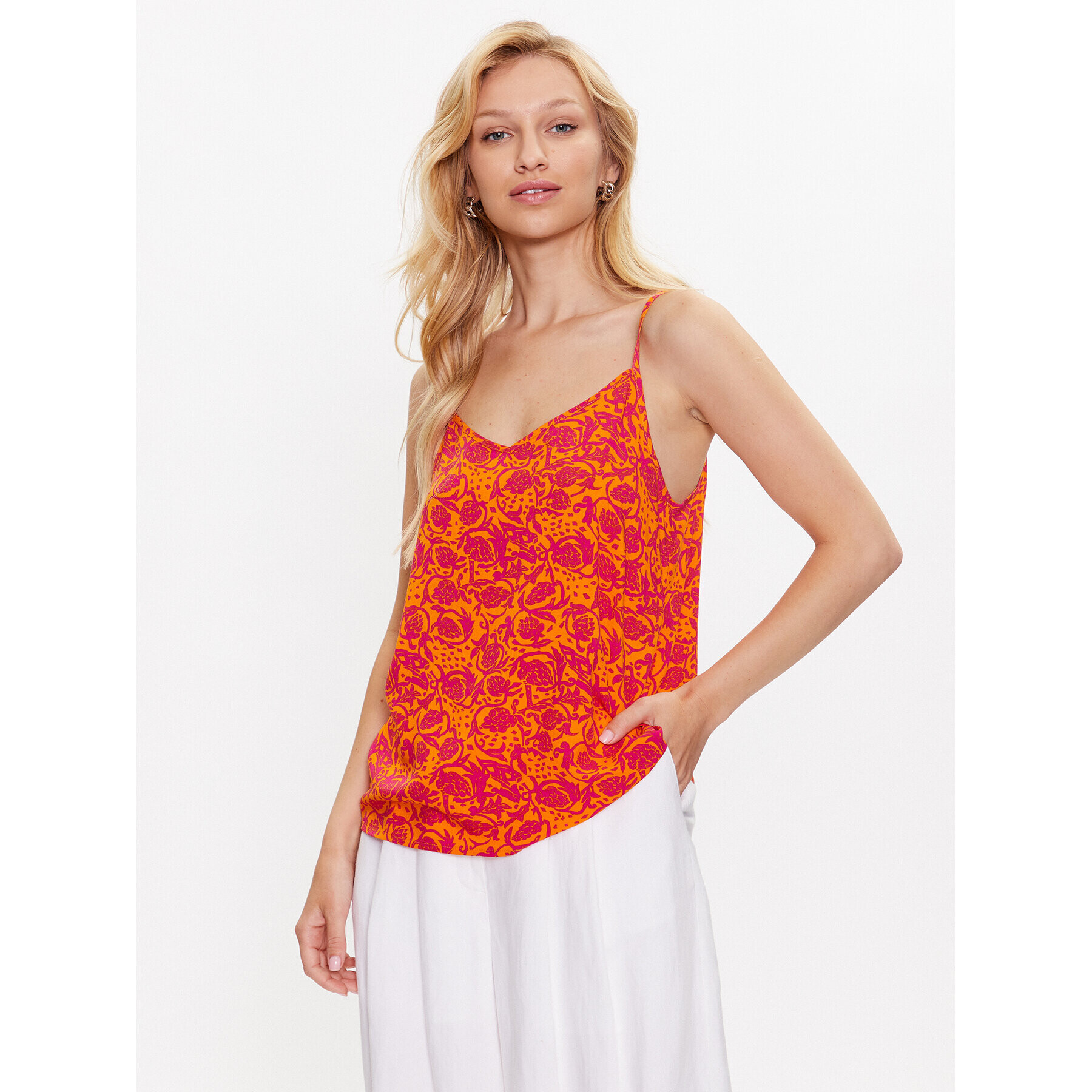 ONLY Top 15222159 Portocaliu Regular Fit - Pled.ro