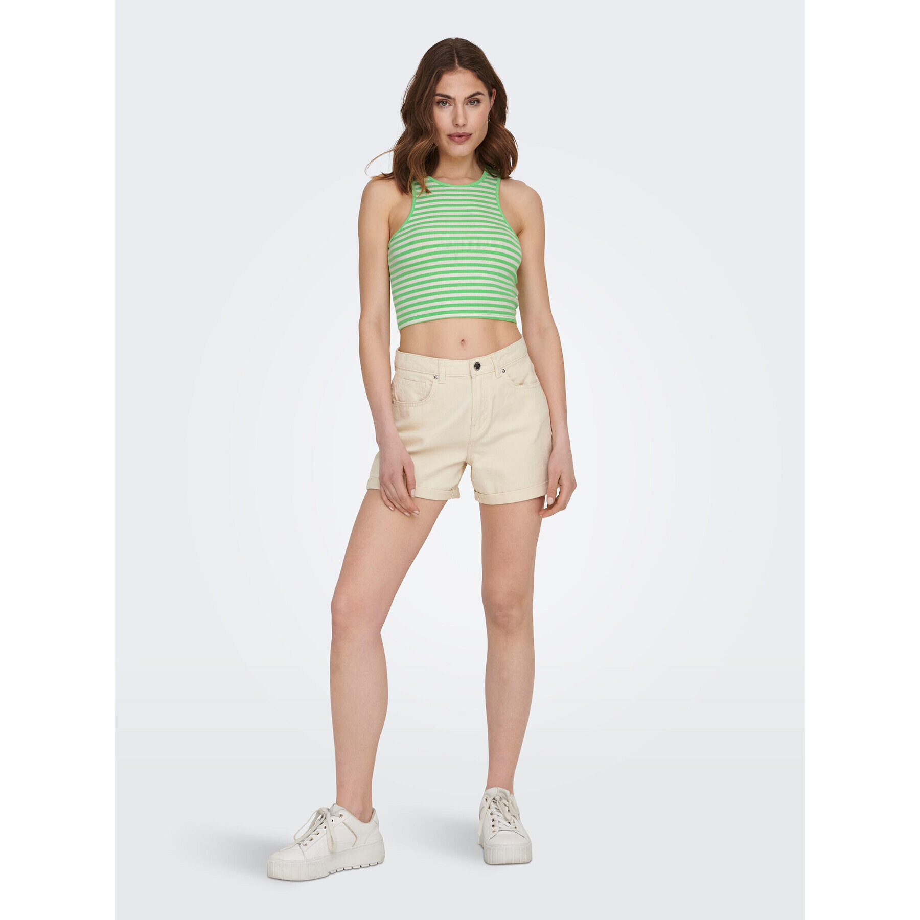 ONLY Top 15289846 Verde Cropped Fit - Pled.ro