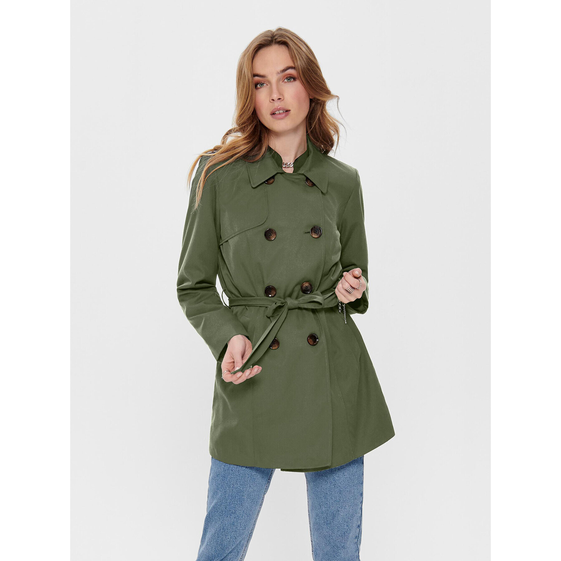 ONLY Trench 15191821 Verde Regular Fit - Pled.ro