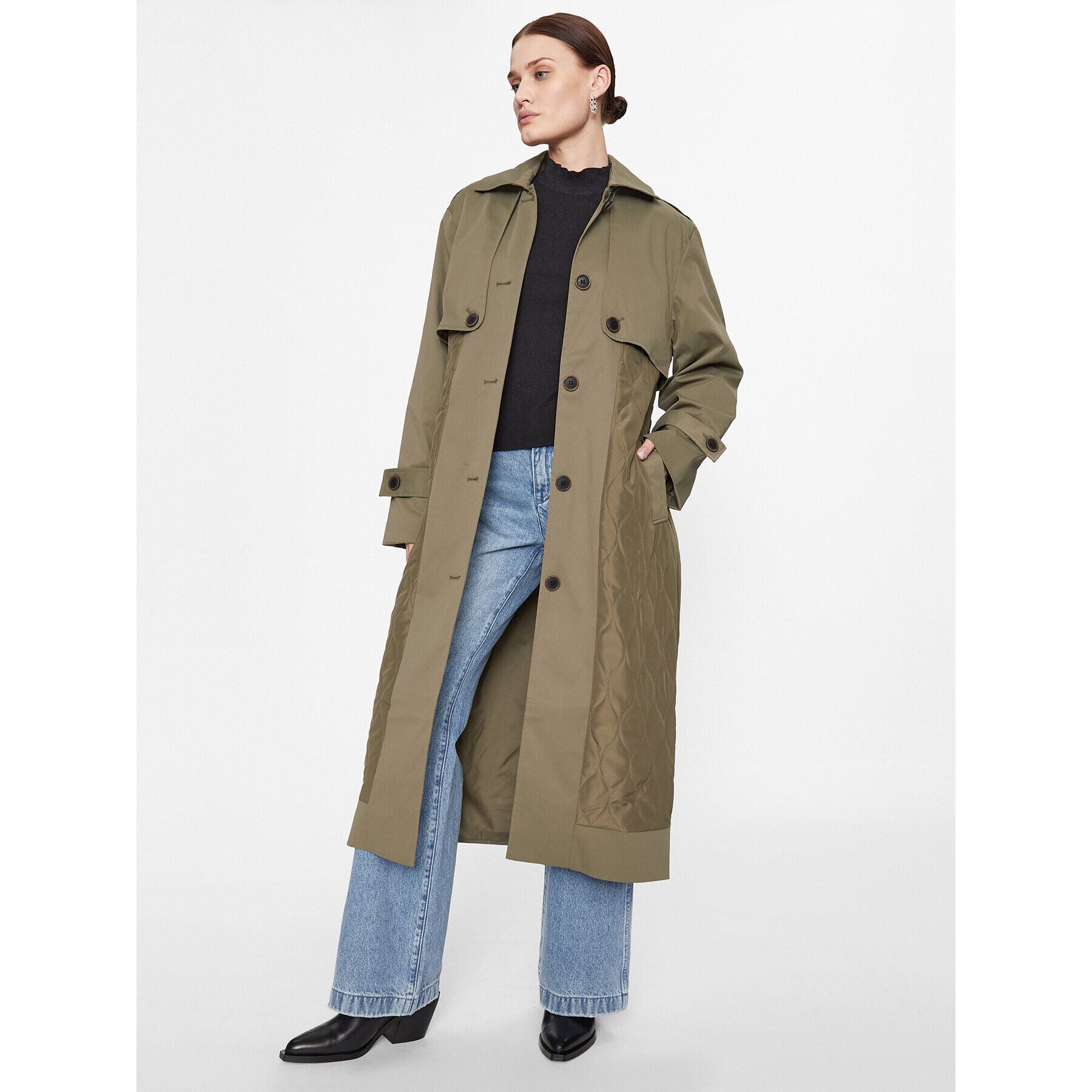 ONLY Trench 15293269 Verde Regular Fit - Pled.ro