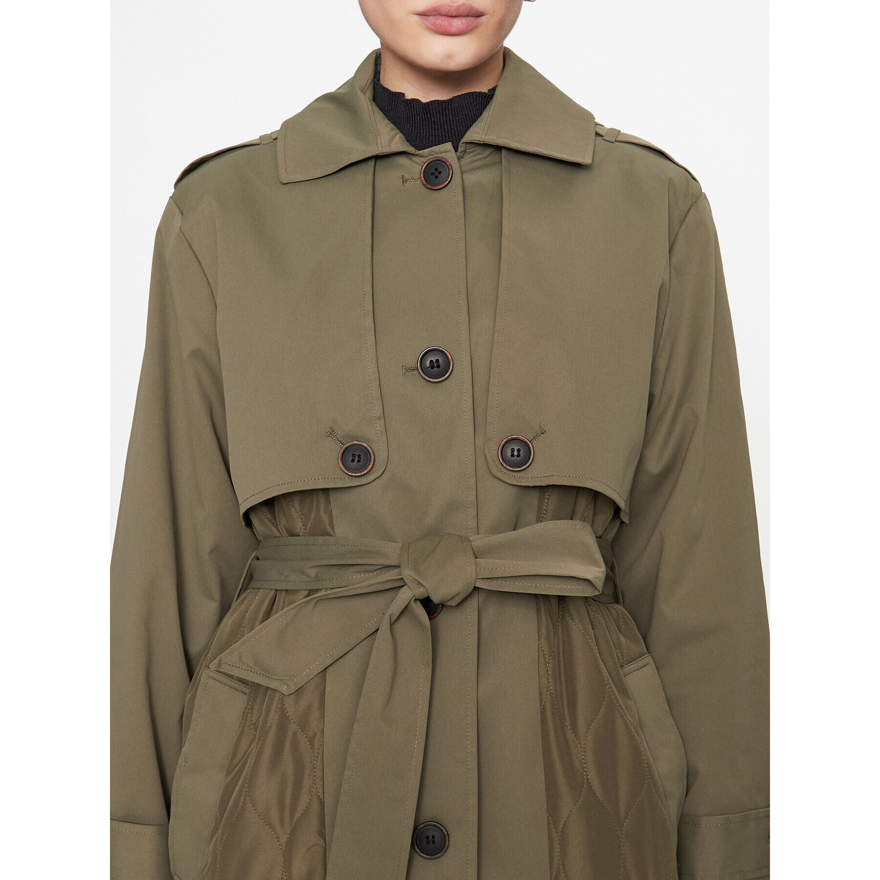 ONLY Trench 15293269 Verde Regular Fit - Pled.ro