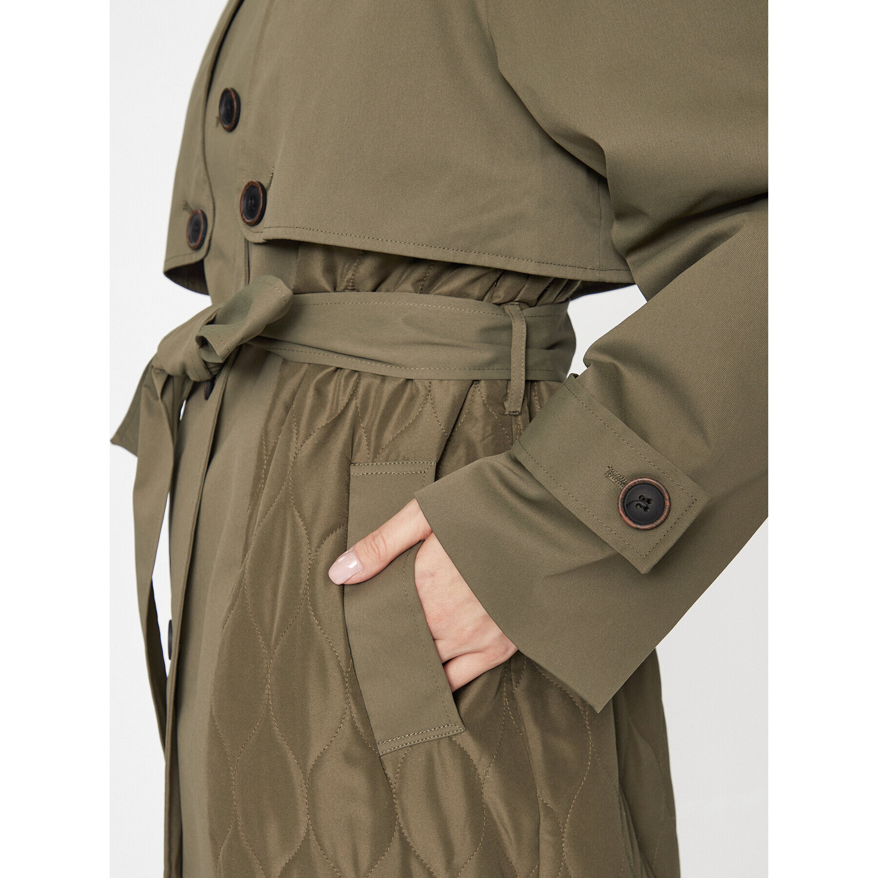 ONLY Trench 15293269 Verde Regular Fit - Pled.ro