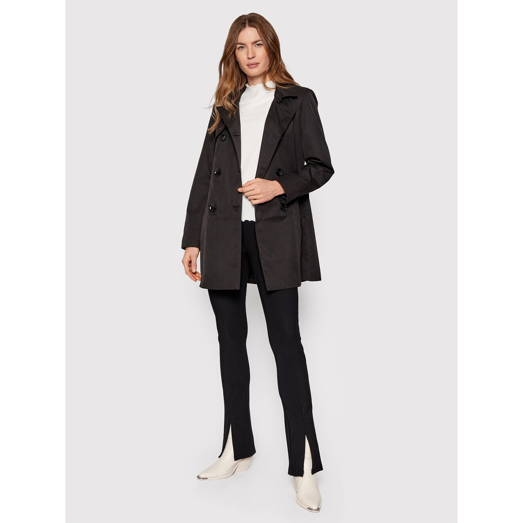 ONLY Trench Valerie 15191821 Negru Regular Fit - Pled.ro